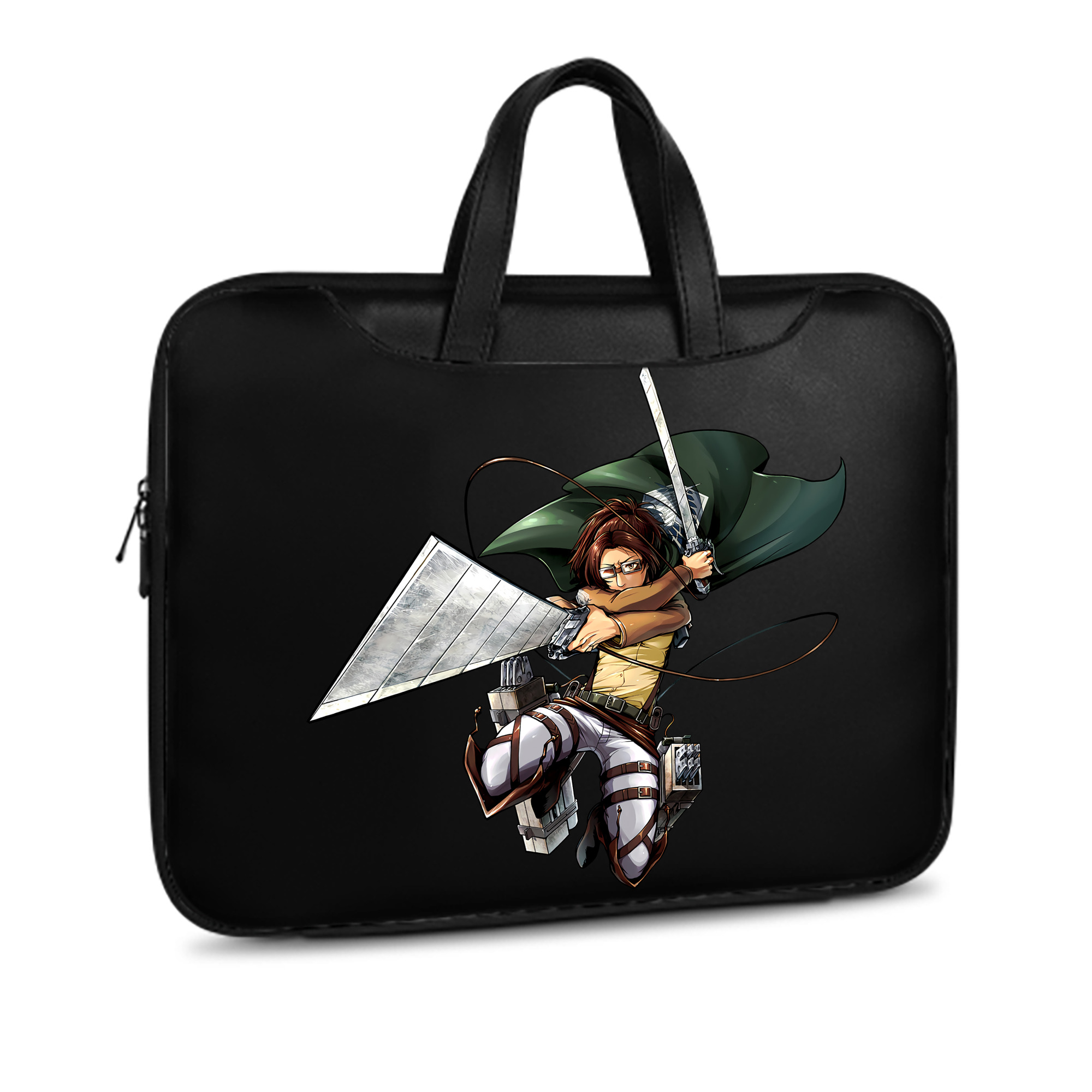 （画像用） 進撃の巨人 ハンジ·ゾエ Attack on Titan Hanji Zoe レザーラップトップバッグ　ノートパソコンケース