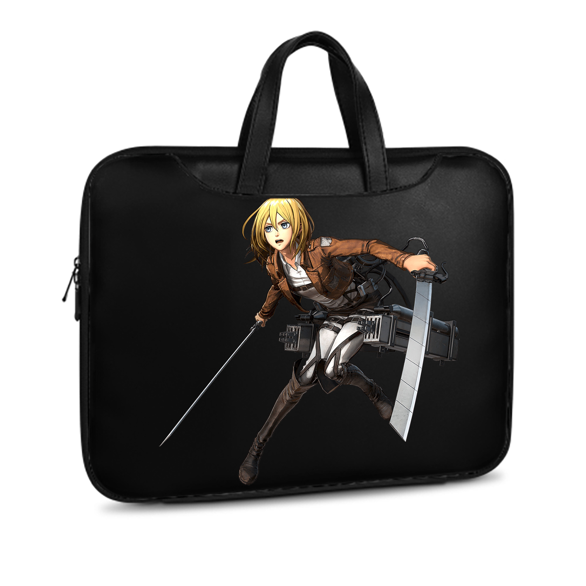 （画像用） 進撃の巨人 クリスタ·レンズ Attack on Titan Christa Lenz レザーラップトップバッグ　ノートパソコンケース