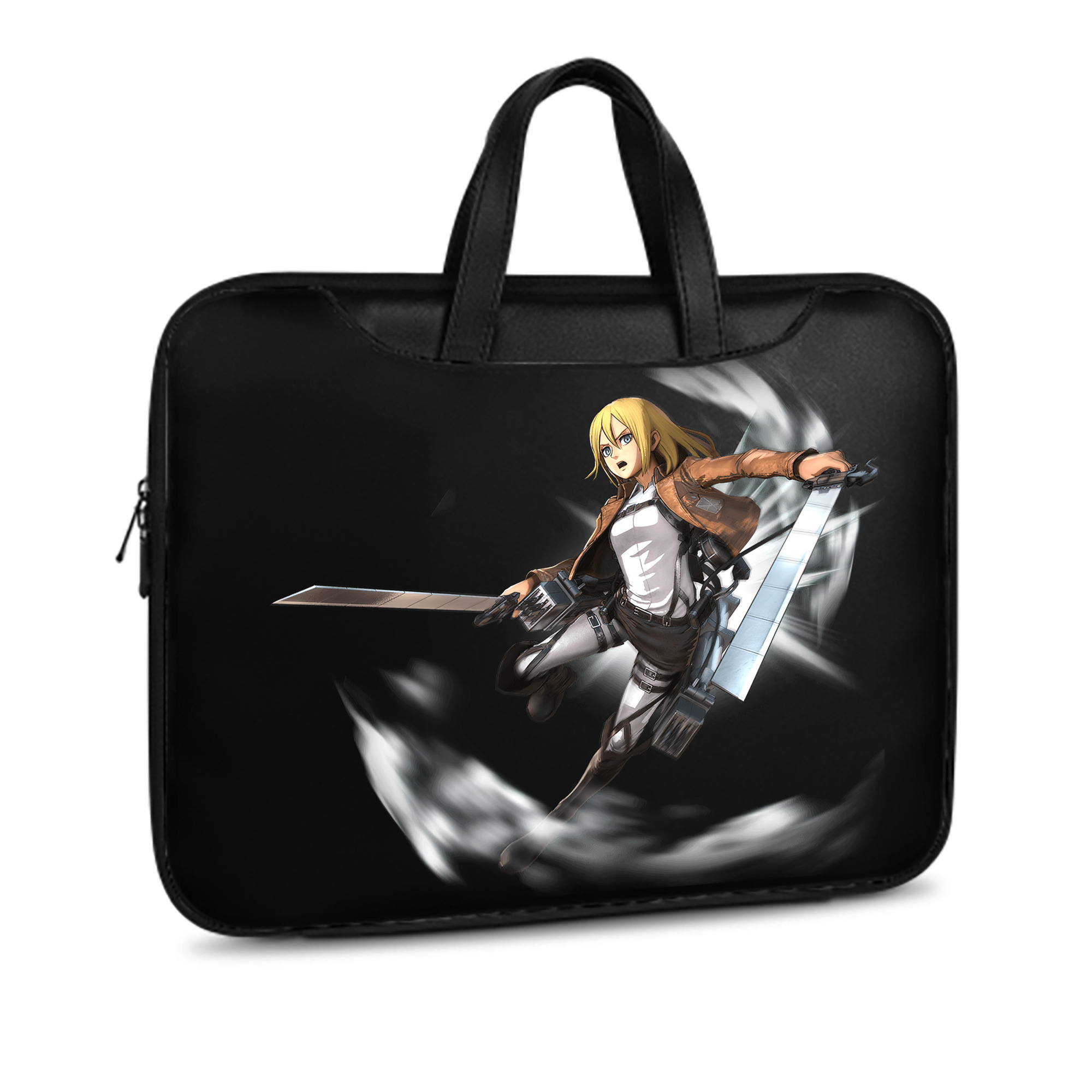 （画像用） 進撃の巨人 クリスタ·レンズ Attack on Titan Christa Lenz レザーラップトップバッグ　ノートパソコンケース