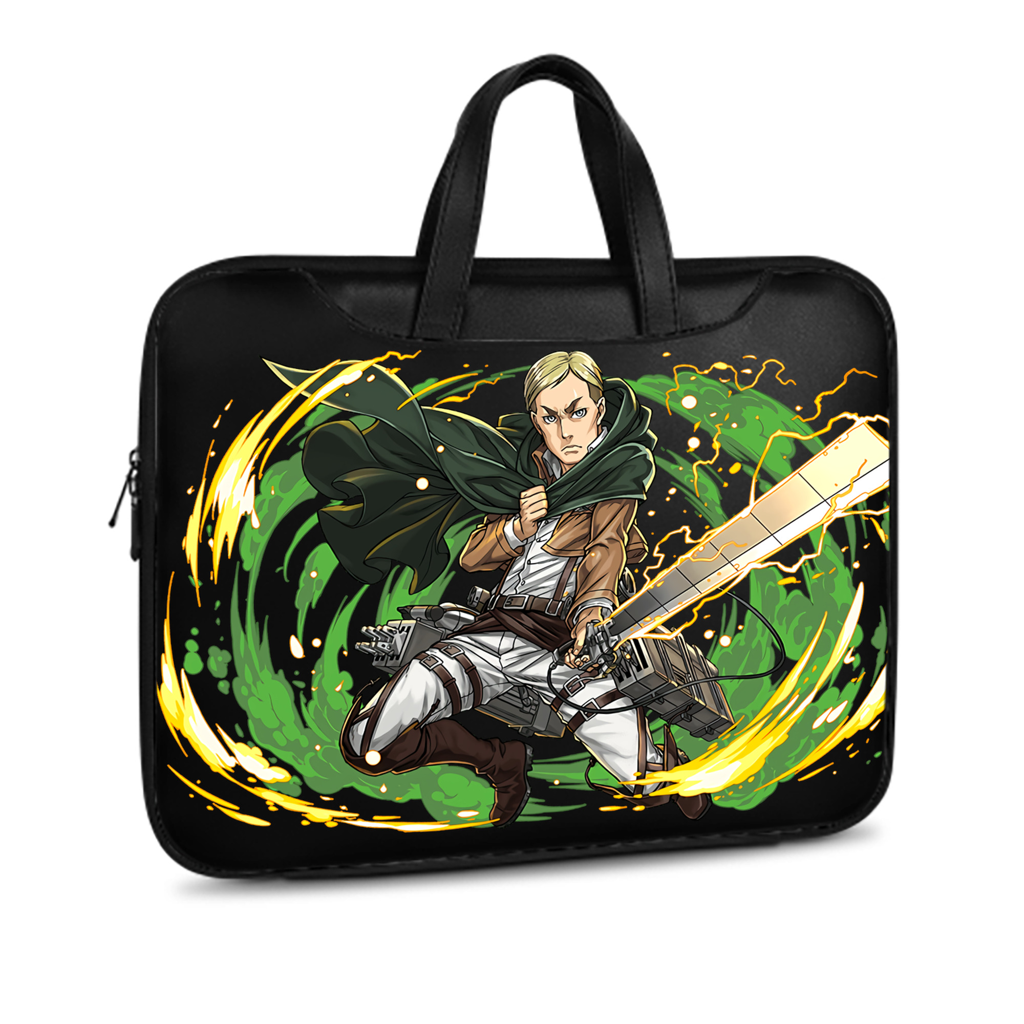 （画像用） 進撃の巨人 エルヴィン・スミス Attack on Titan Erwin Smith レザーラップトップバッグ　ノートパソコンケース