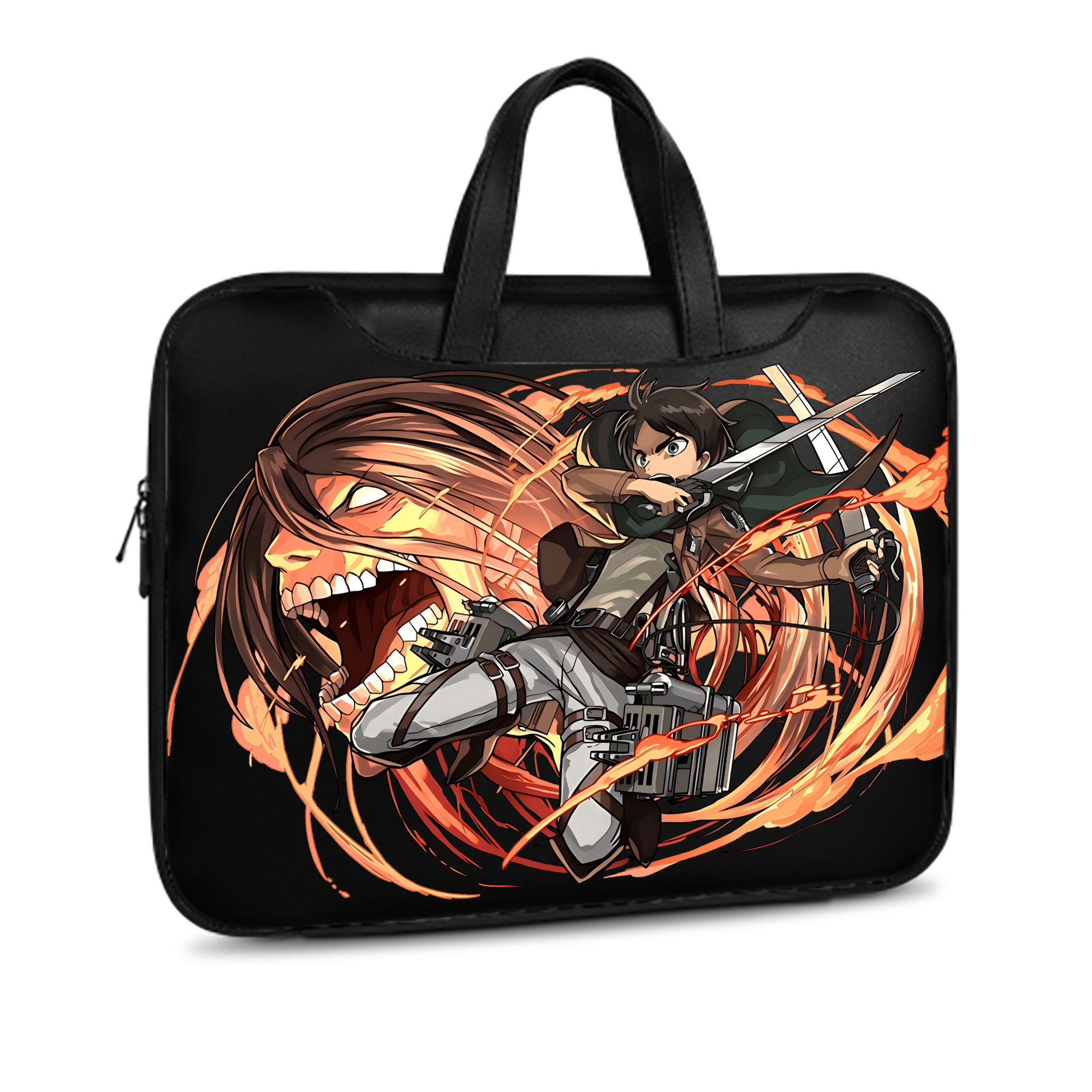 （画像用） 進撃の巨人 エレン･イェーガー Attack on Titan Eren Jäger レザーラップトップバッグ　ノートパソコンケース