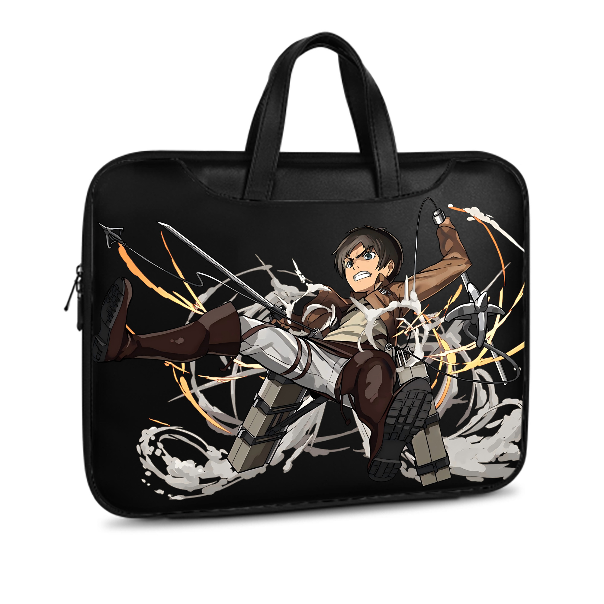 （画像用） 進撃の巨人 エレン･イェーガー Attack on Titan Eren Jäger レザーラップトップバッグ　ノートパソコンケース