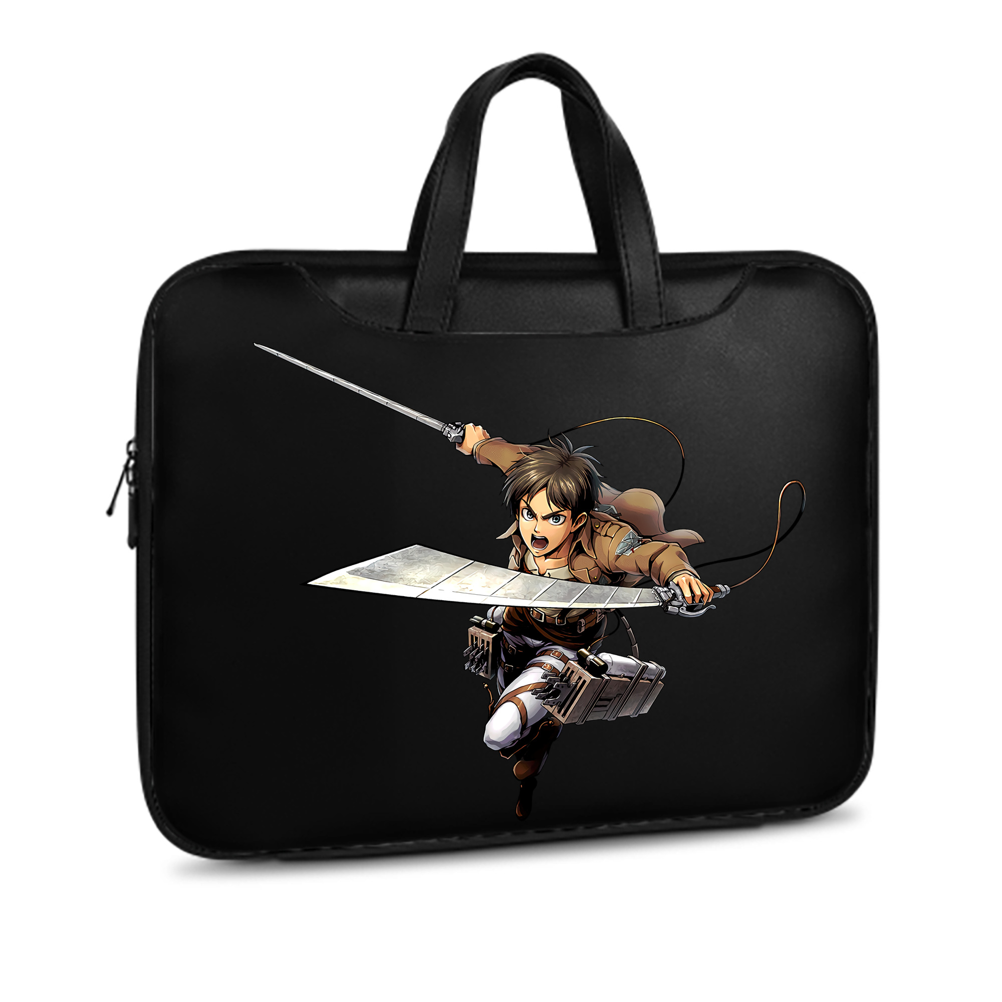 （画像用） 進撃の巨人 エレン･イェーガー Attack on Titan Eren Jäger レザーラップトップバッグ　ノートパソコンケース