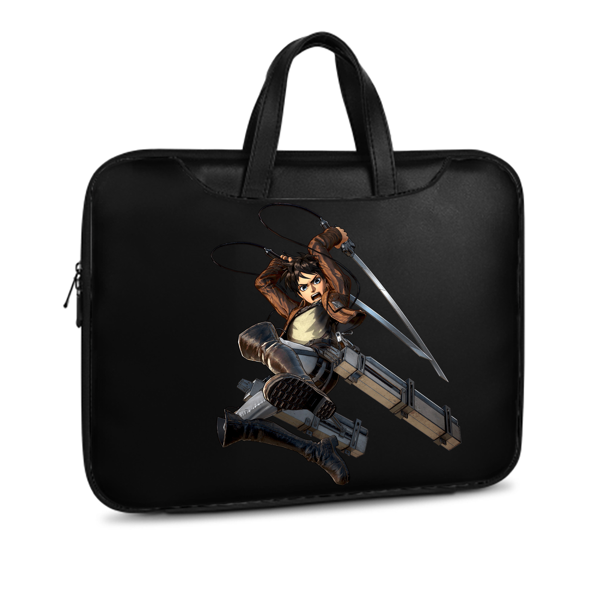 （画像用） 進撃の巨人 エレン･イェーガー Attack on Titan Eren Jäger レザーラップトップバッグ　ノートパソコンケース