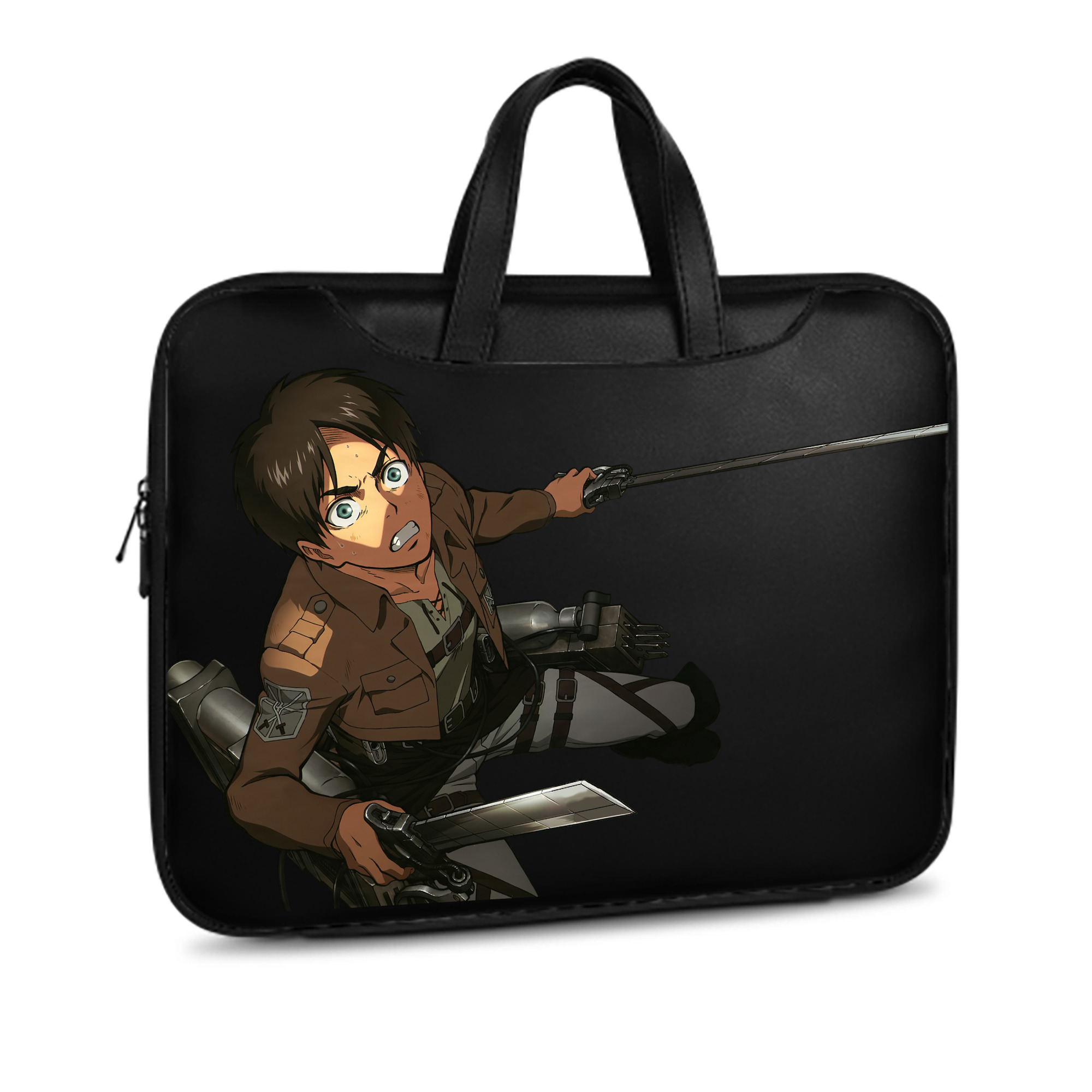 （画像用） 進撃の巨人 エレン･イェーガー Attack on Titan Eren Jäger レザーラップトップバッグ　ノートパソコンケース