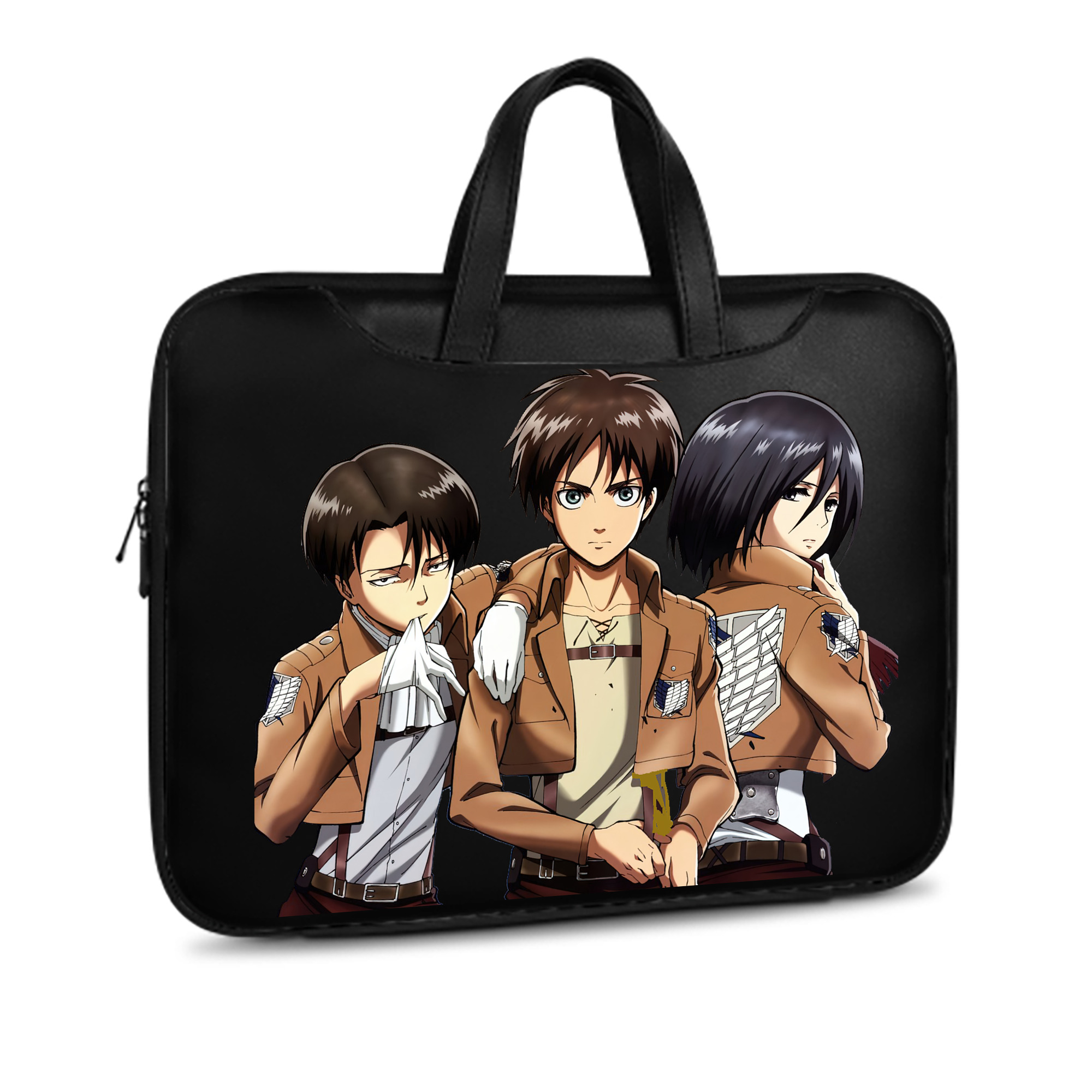 （画像用） 進撃の巨人 エレン･イェーガー Attack on Titan Eren Jäger レザーラップトップバッグ　ノートパソコンケース