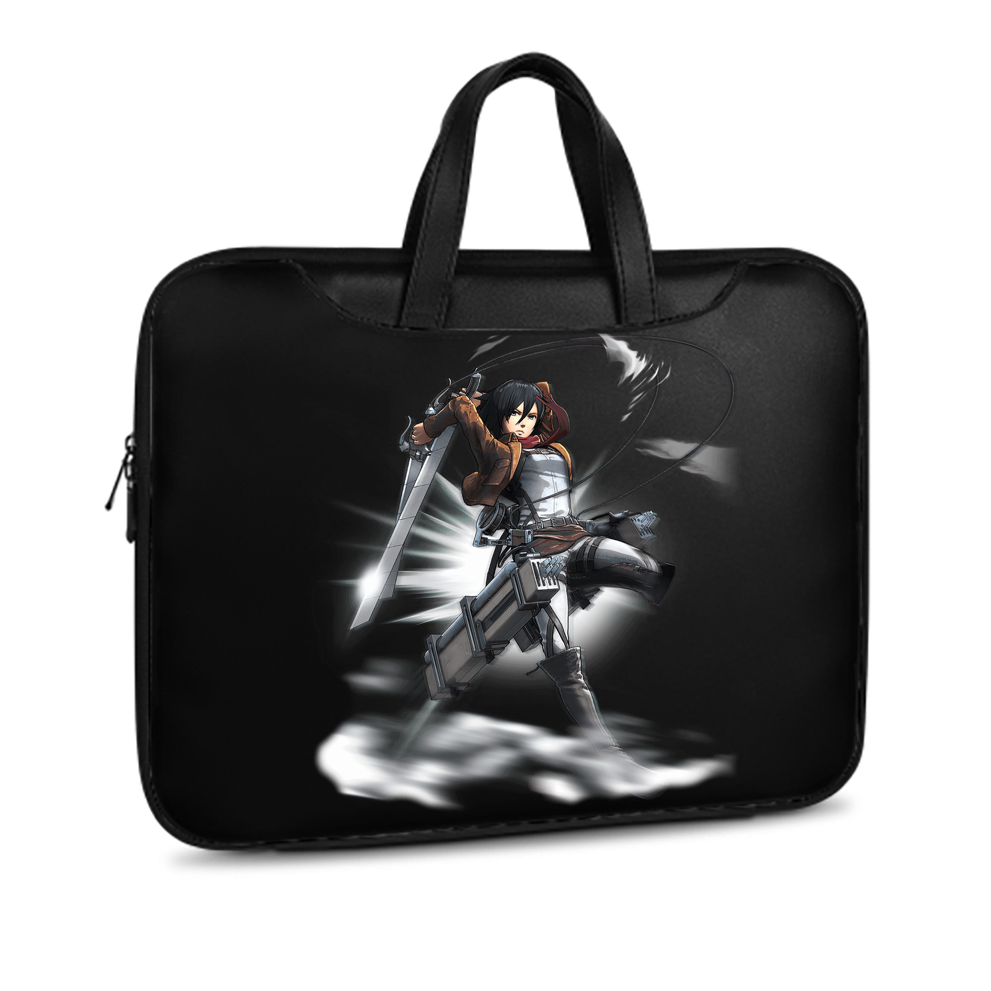 （画像用） 進撃の巨人 ミカサ·アッカーマン Attack on Titan Mikasa Ackerman レザーラップトップバッグ　ノートパソコンケース
