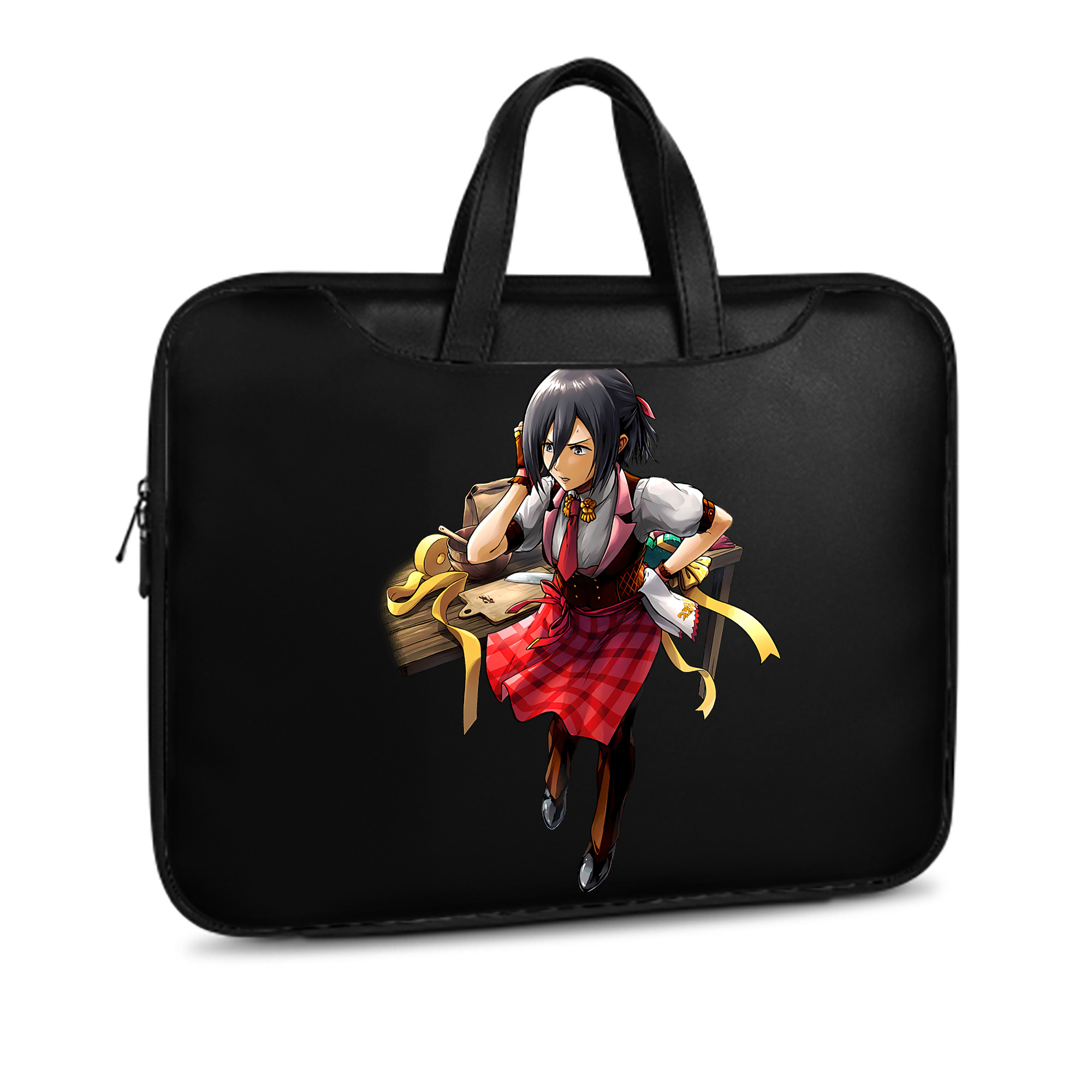 （画像用） 進撃の巨人 ミカサ·アッカーマン Attack on Titan Mikasa Ackerman レザーラップトップバッグ　ノートパソコンケース