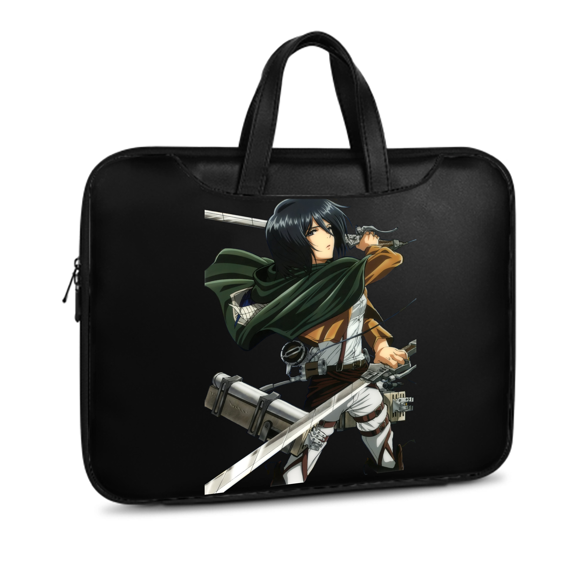（画像用） 進撃の巨人 ミカサ·アッカーマン Attack on Titan Mikasa Ackerman レザーラップトップバッグ　ノートパソコンケース