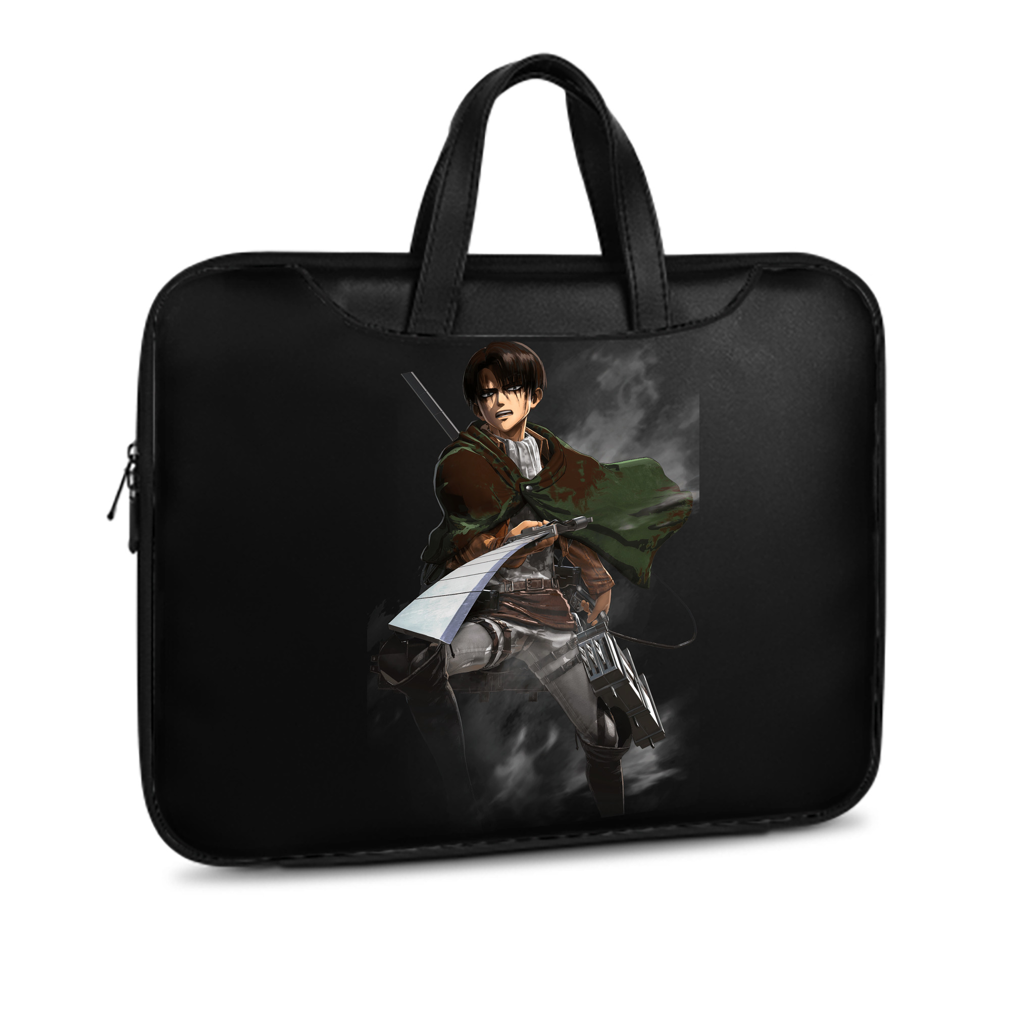 （画像用） 進撃の巨人 リヴァイ·アッカーマン Attack on Titan Levi Ackerman レザーラップトップバッグ　ノートパソコンケース