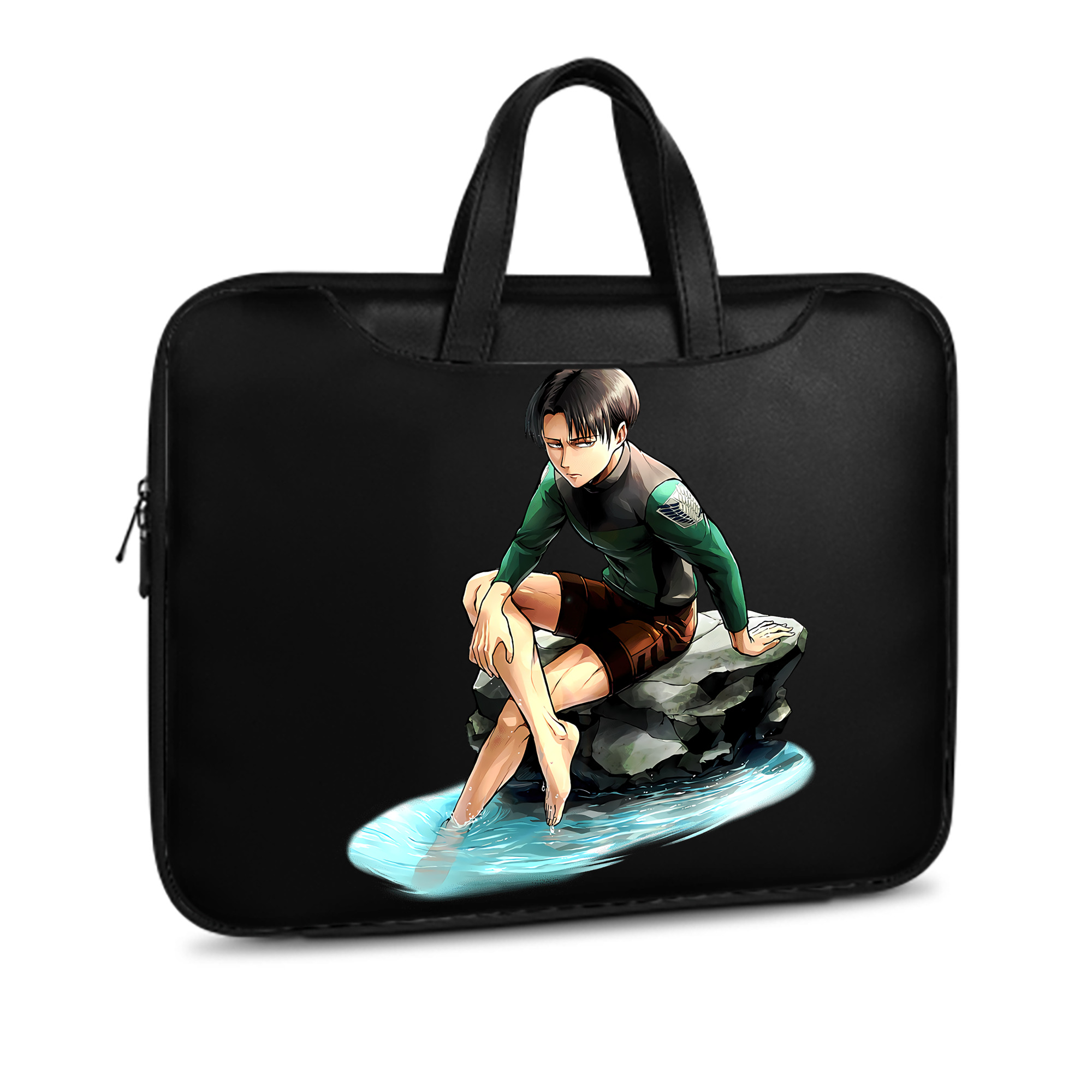 （画像用） 進撃の巨人 リヴァイ·アッカーマン Attack on Titan Levi Ackerman レザーラップトップバッグ　ノートパソコンケース