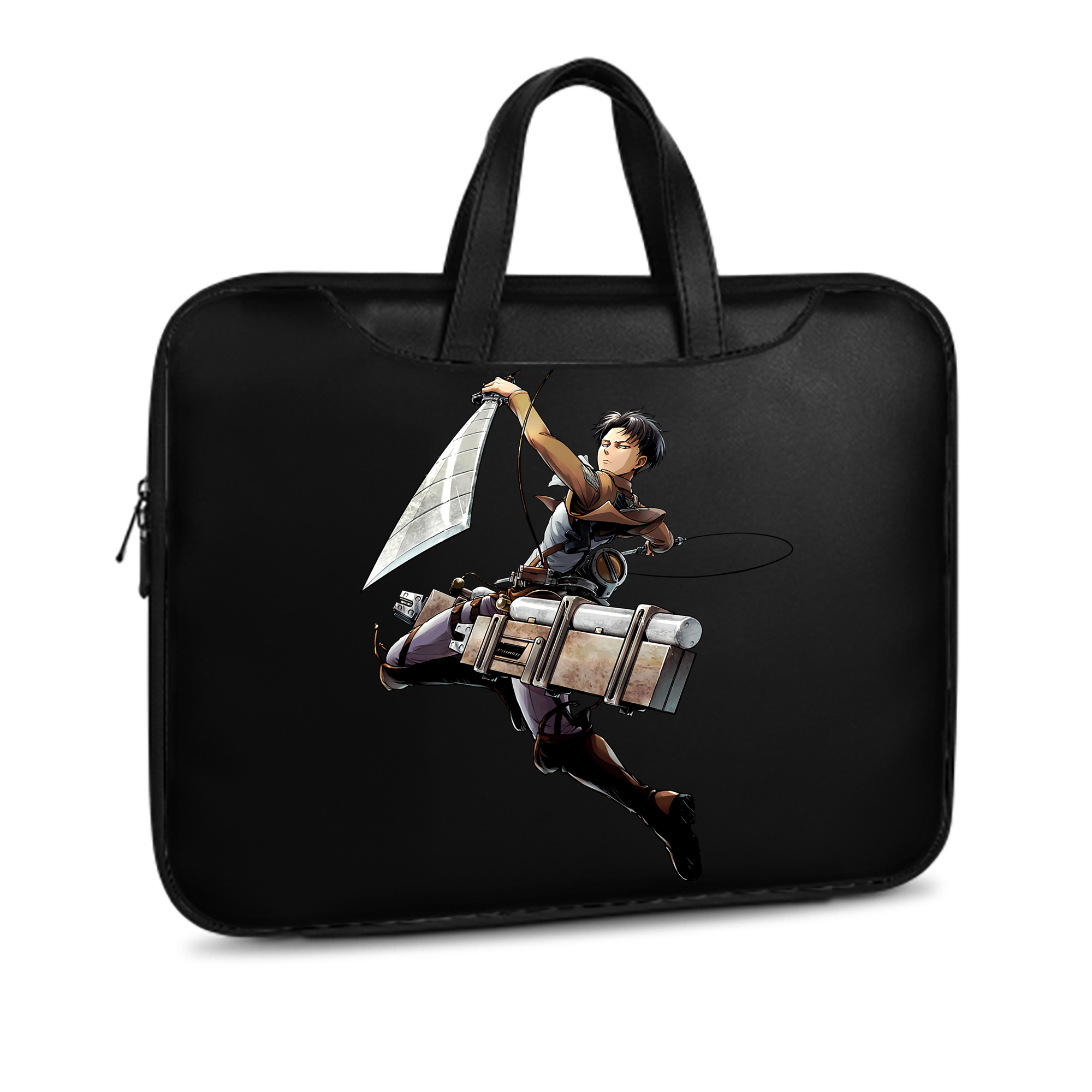 （画像用） 進撃の巨人 リヴァイ·アッカーマン Attack on Titan Levi Ackerman レザーラップトップバッグ　ノートパソコンケース