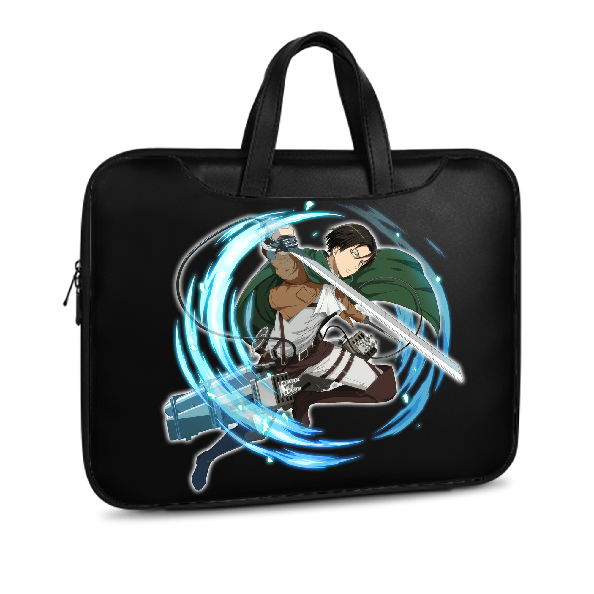 （画像用） 進撃の巨人 リヴァイ·アッカーマン Attack on Titan Levi Ackerman レザーラップトップバッグ　ノートパソコンケース