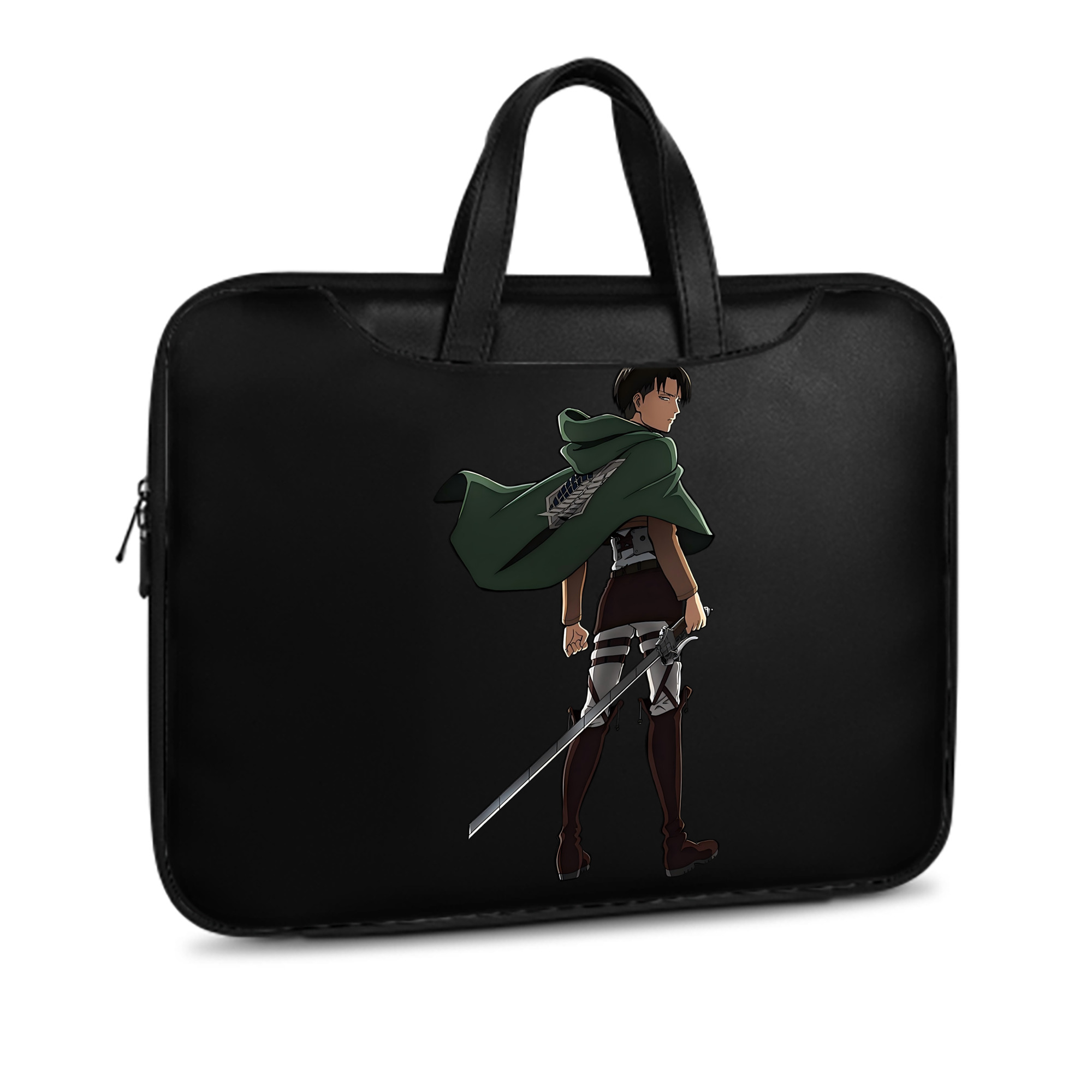 （画像用） 進撃の巨人 リヴァイ·アッカーマン Attack on Titan Levi Ackerman レザーラップトップバッグ　ノートパソコンケース