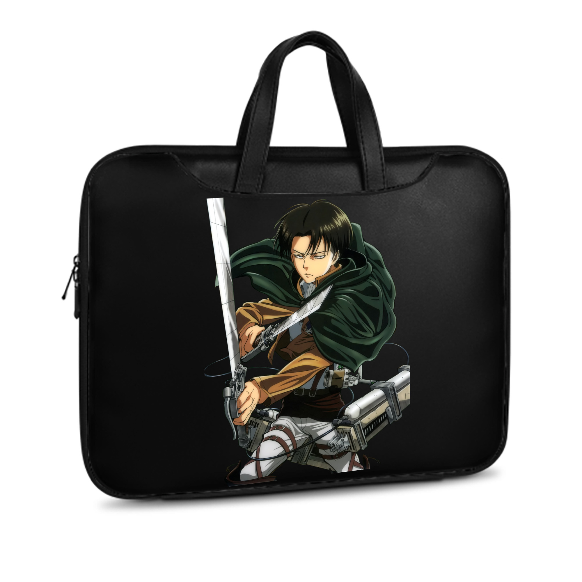 （画像用） 進撃の巨人 リヴァイ·アッカーマン Attack on Titan Levi Ackerman レザーラップトップバッグ　ノートパソコンケース