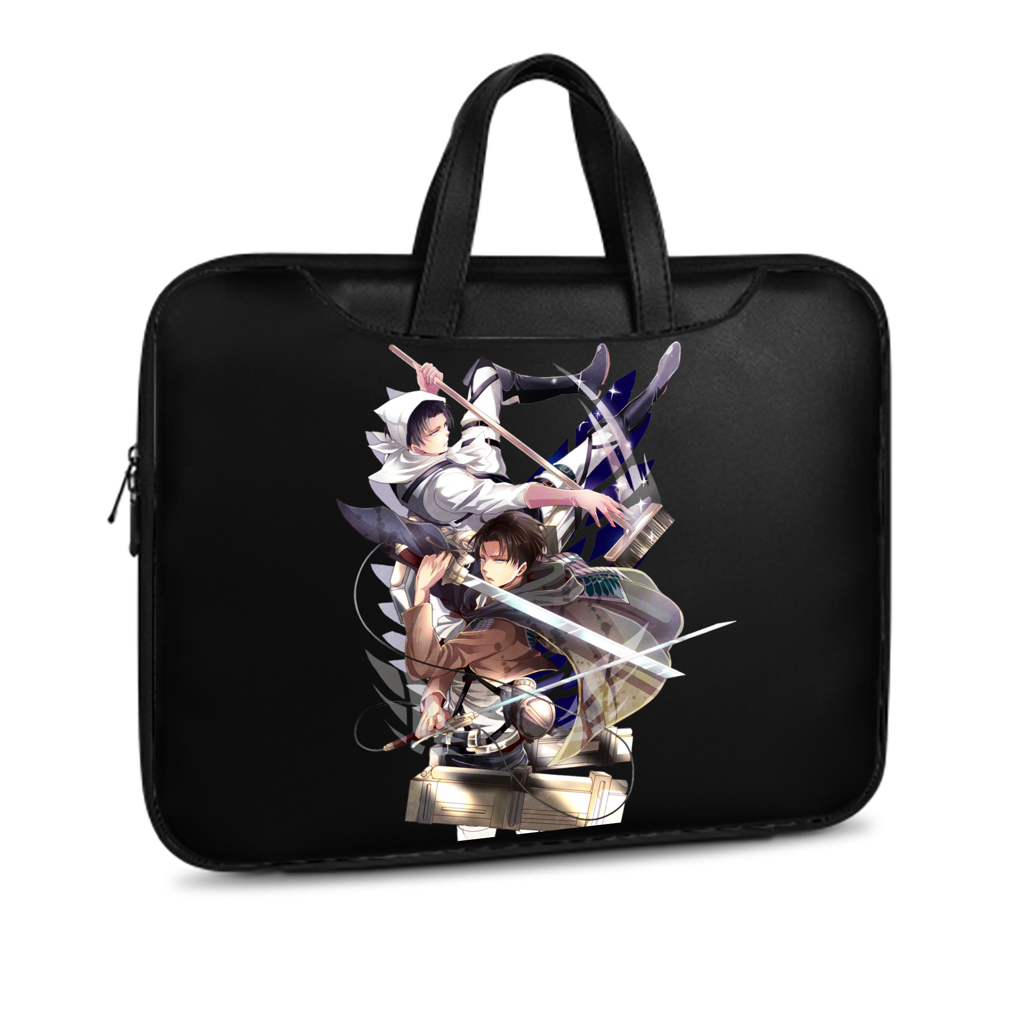 （画像用） 進撃の巨人 リヴァイ·アッカーマン Attack on Titan Levi Ackerman レザーラップトップバッグ　ノートパソコンケース