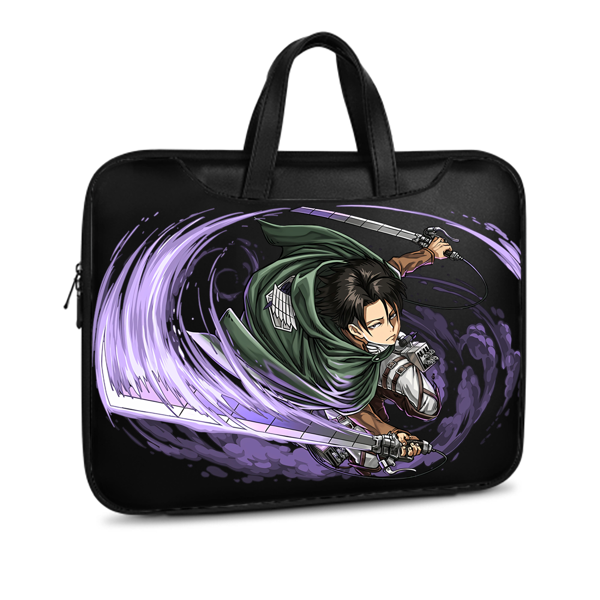（画像用） 進撃の巨人 リヴァイ·アッカーマン Attack on Titan Levi Ackerman レザーラップトップバッグ　ノートパソコンケース