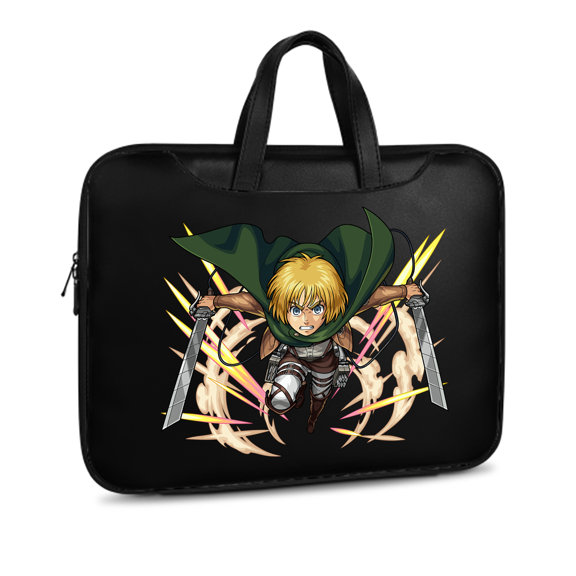 （画像用） 進撃の巨人 アルミン·アルレルト Attack on Titan Armin Arlert レザーラップトップバッグ　ノートパソコンケース