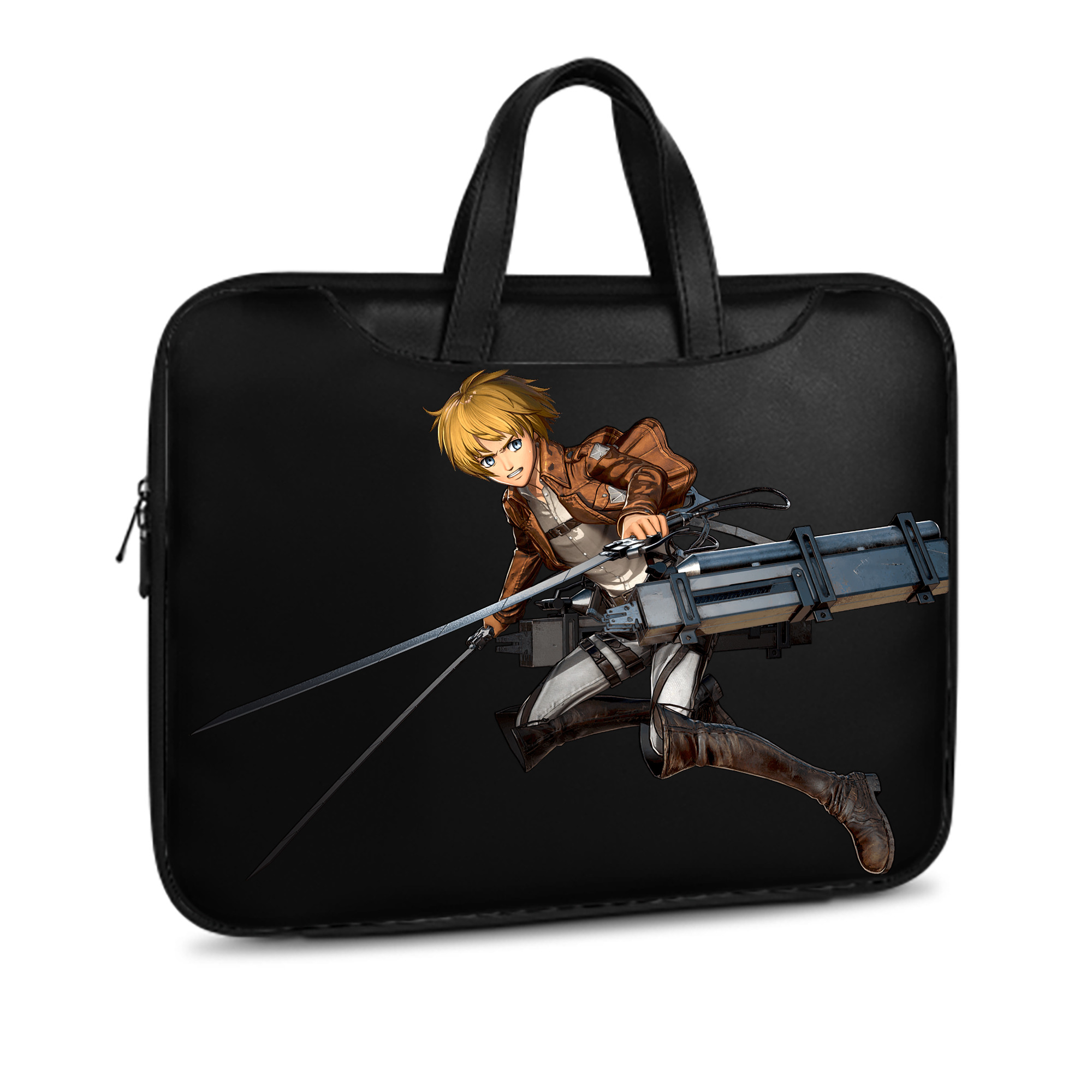（画像用） 進撃の巨人 アルミン·アルレルト Attack on Titan Armin Arlert レザーラップトップバッグ　ノートパソコンケース