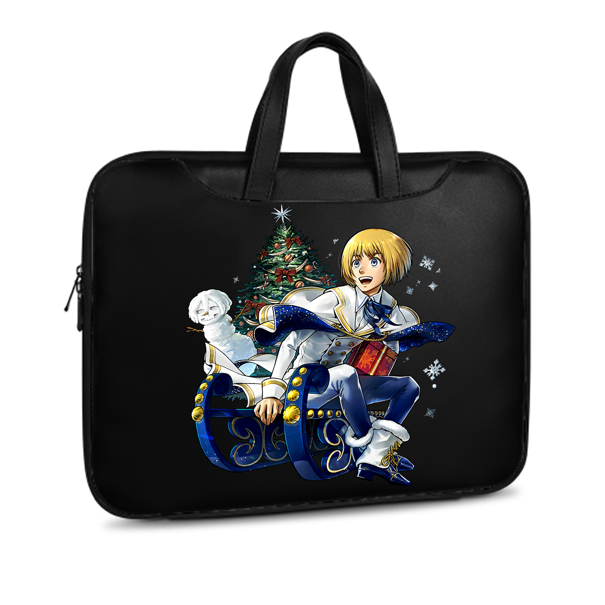 （画像用） 進撃の巨人 アルミン·アルレルト Attack on Titan Armin Arlert レザーラップトップバッグ　ノートパソコンケース