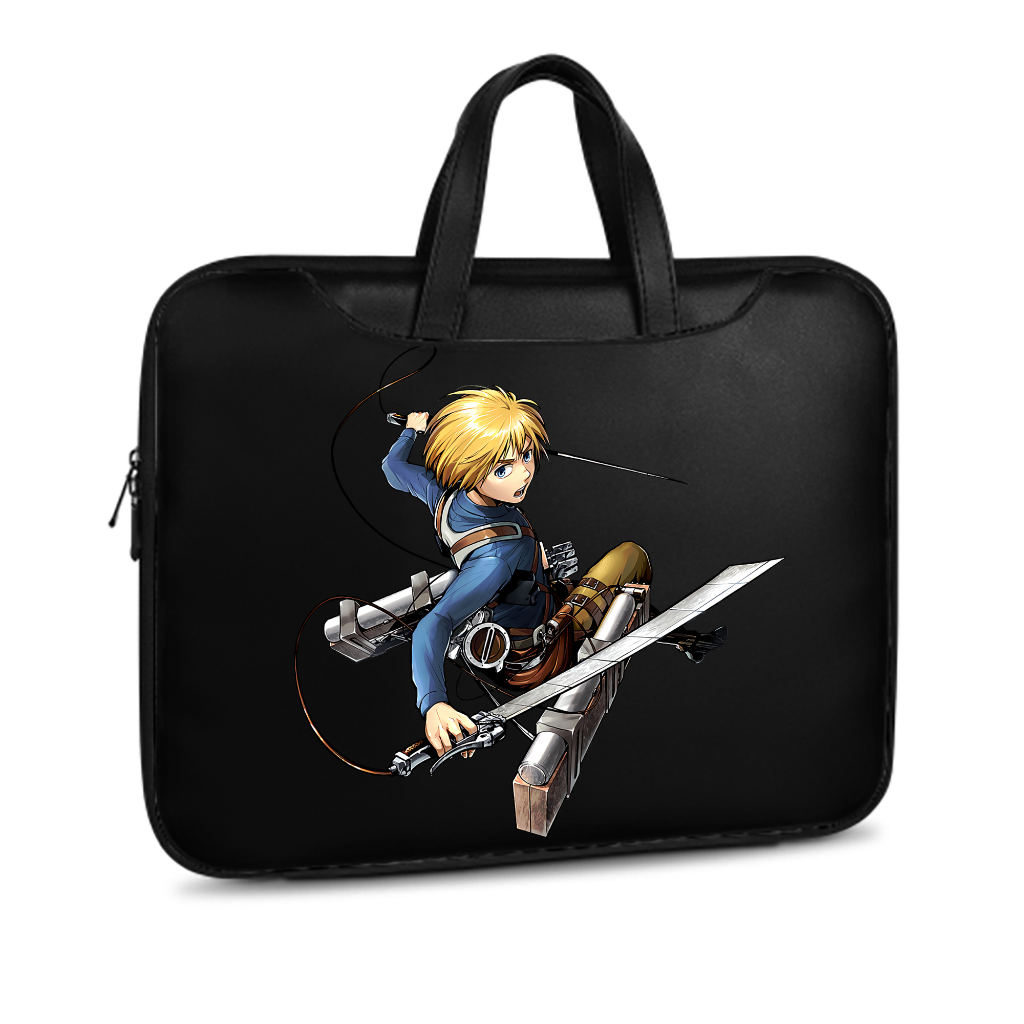 （画像用） 進撃の巨人 アルミン·アルレルト Attack on Titan Armin Arlert レザーラップトップバッグ　ノートパソコンケース