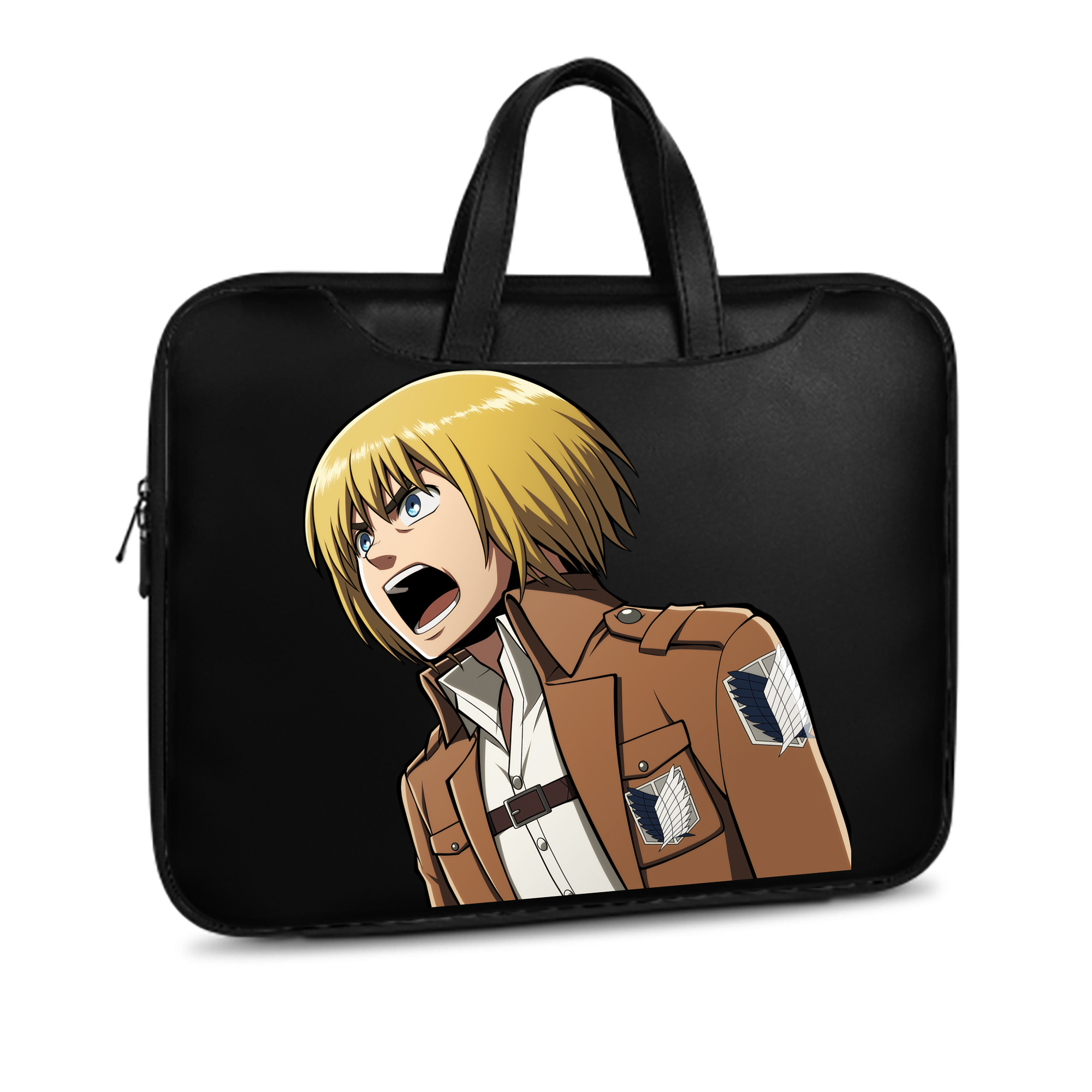 （画像用） 進撃の巨人 アルミン·アルレルト Attack on Titan Armin Arlert レザーラップトップバッグ　ノートパソコンケース