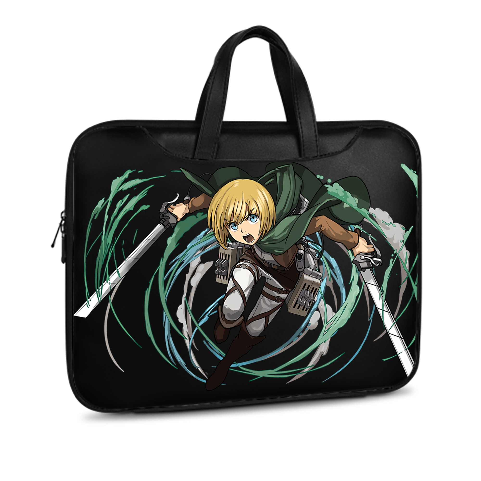 （画像用） 進撃の巨人 アルミン·アルレルト Attack on Titan Armin Arlert レザーラップトップバッグ　ノートパソコンケース