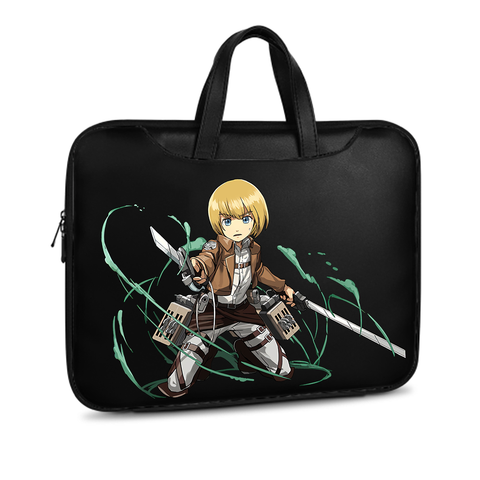 （画像用） 進撃の巨人 アルミン·アルレルト Attack on Titan Armin Arlert レザーラップトップバッグ　ノートパソコンケース