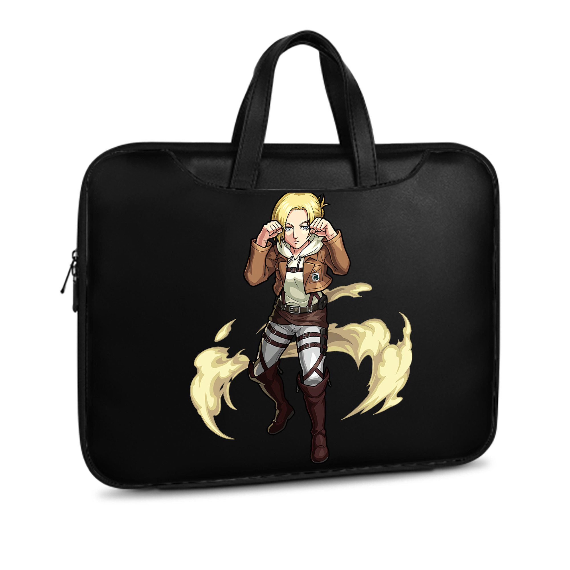 （画像用） 進撃の巨人 アニ・レオンハート Attack on Titan Annie Leonhart レザーラップトップバッグ　ノートパソコンケース