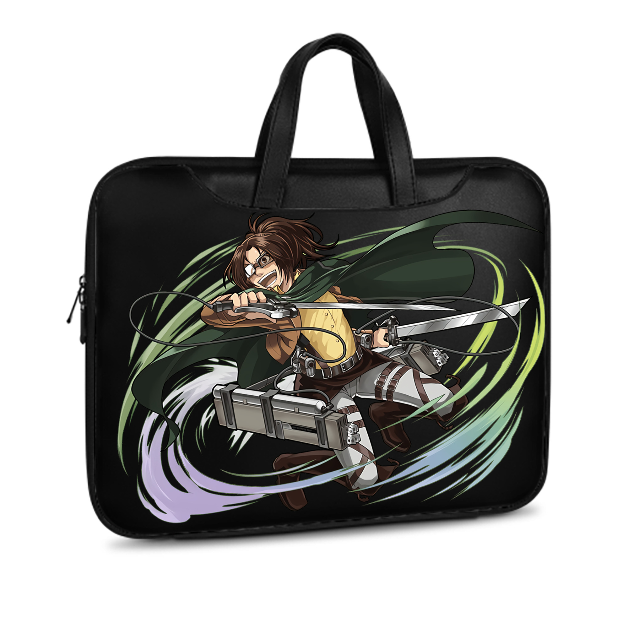 （画像用） 進撃の巨人 ハンジ·ゾエ Attack on Titan Hanji Zoe レザーラップトップバッグ　ノートパソコンケース