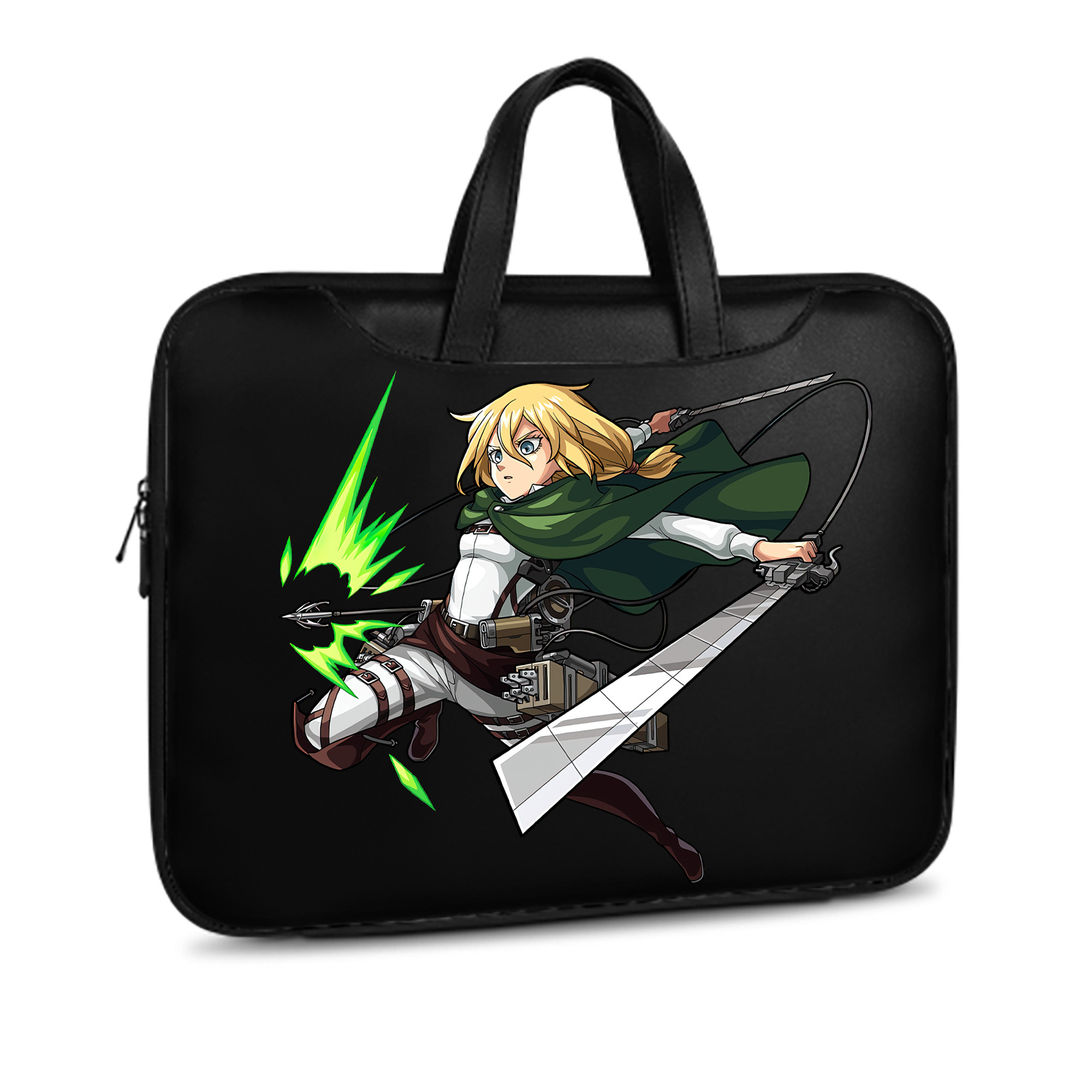（画像用） 進撃の巨人 クリスタ·レンズ Attack on Titan Christa Lenz レザーラップトップバッグ　ノートパソコンケース