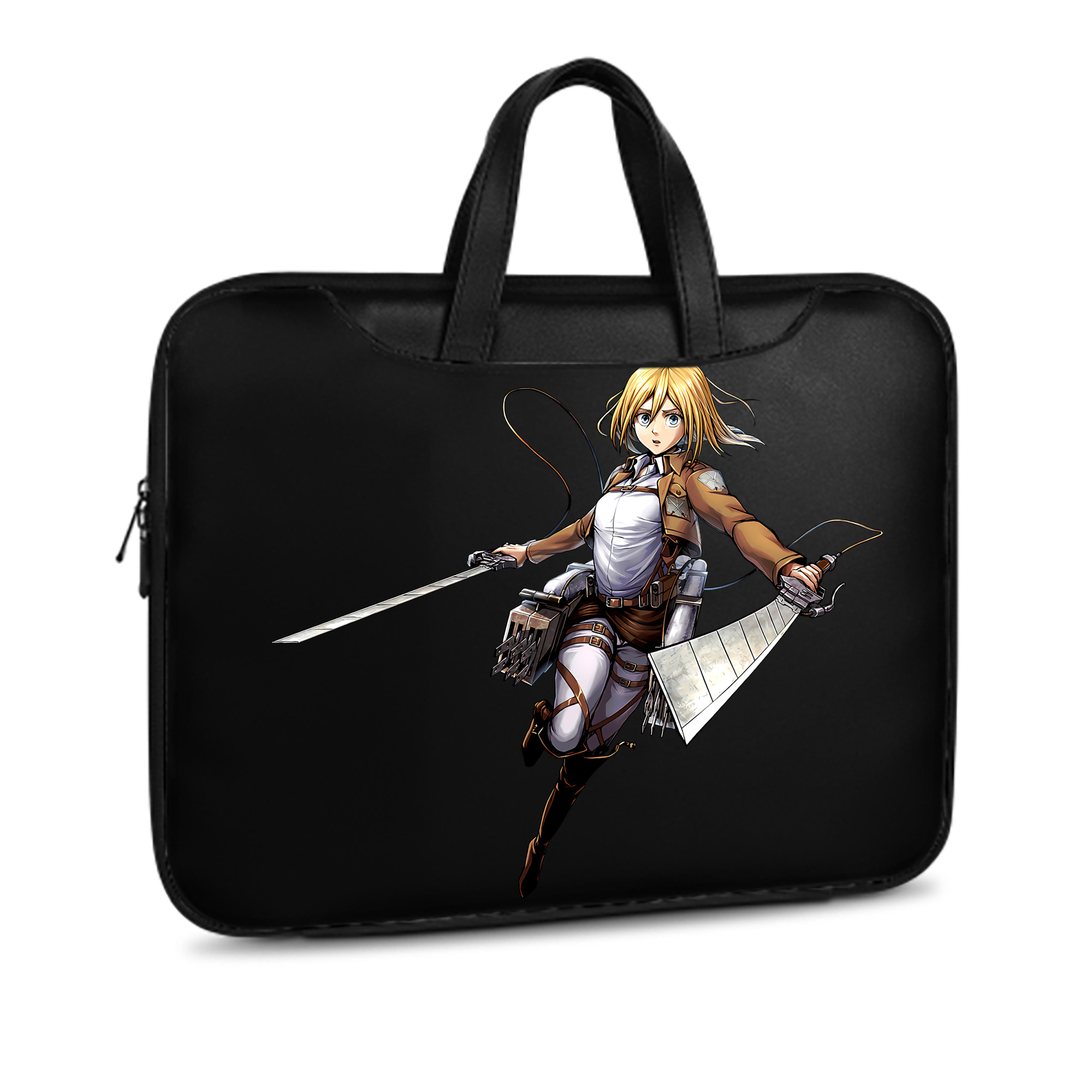 （画像用） 進撃の巨人 クリスタ·レンズ Attack on Titan Christa Lenz レザーラップトップバッグ　ノートパソコンケース