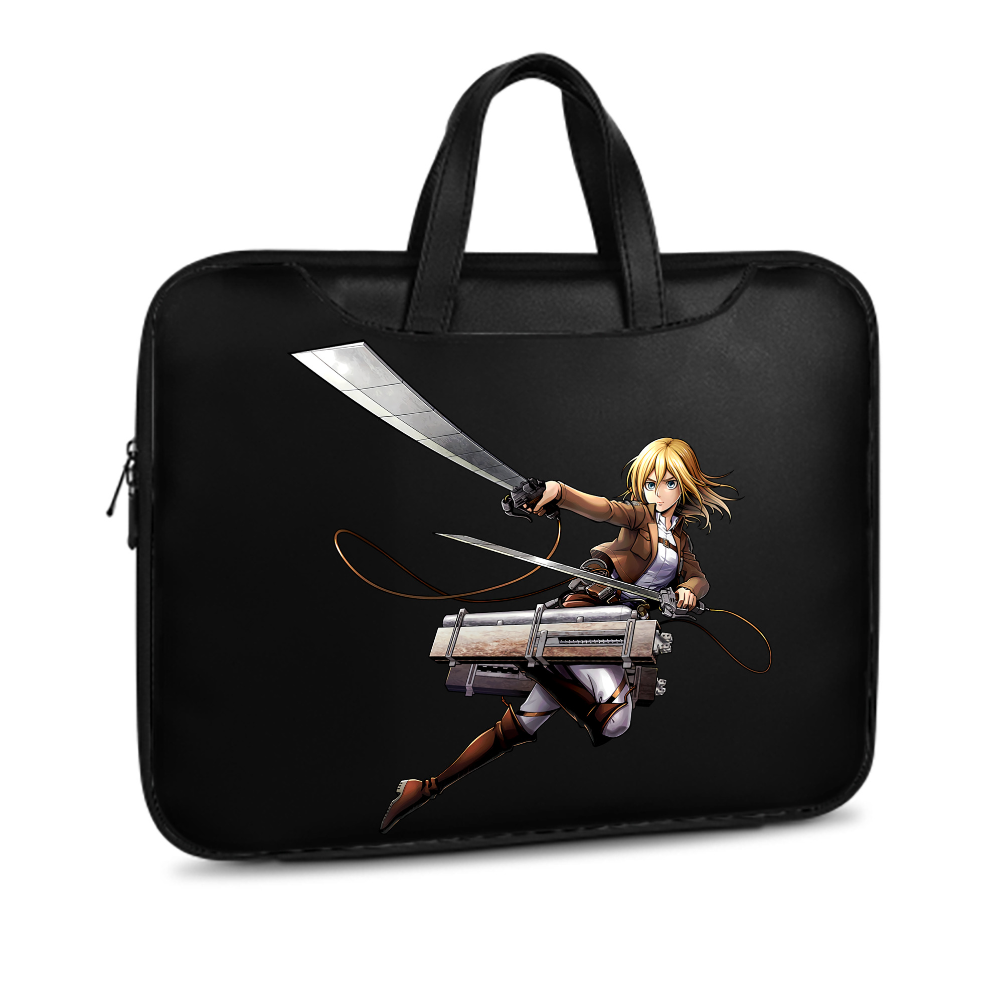 （画像用） 進撃の巨人 クリスタ·レンズ Attack on Titan Christa Lenz レザーラップトップバッグ　ノートパソコンケース