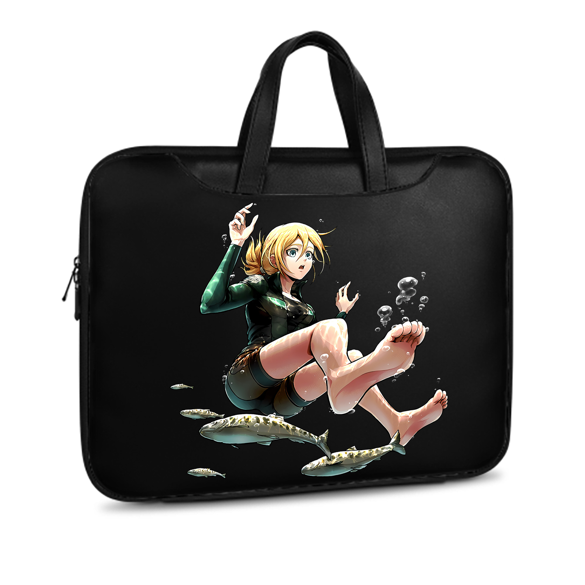（画像用） 進撃の巨人 クリスタ·レンズ Attack on Titan Christa Lenz レザーラップトップバッグ　ノートパソコンケース