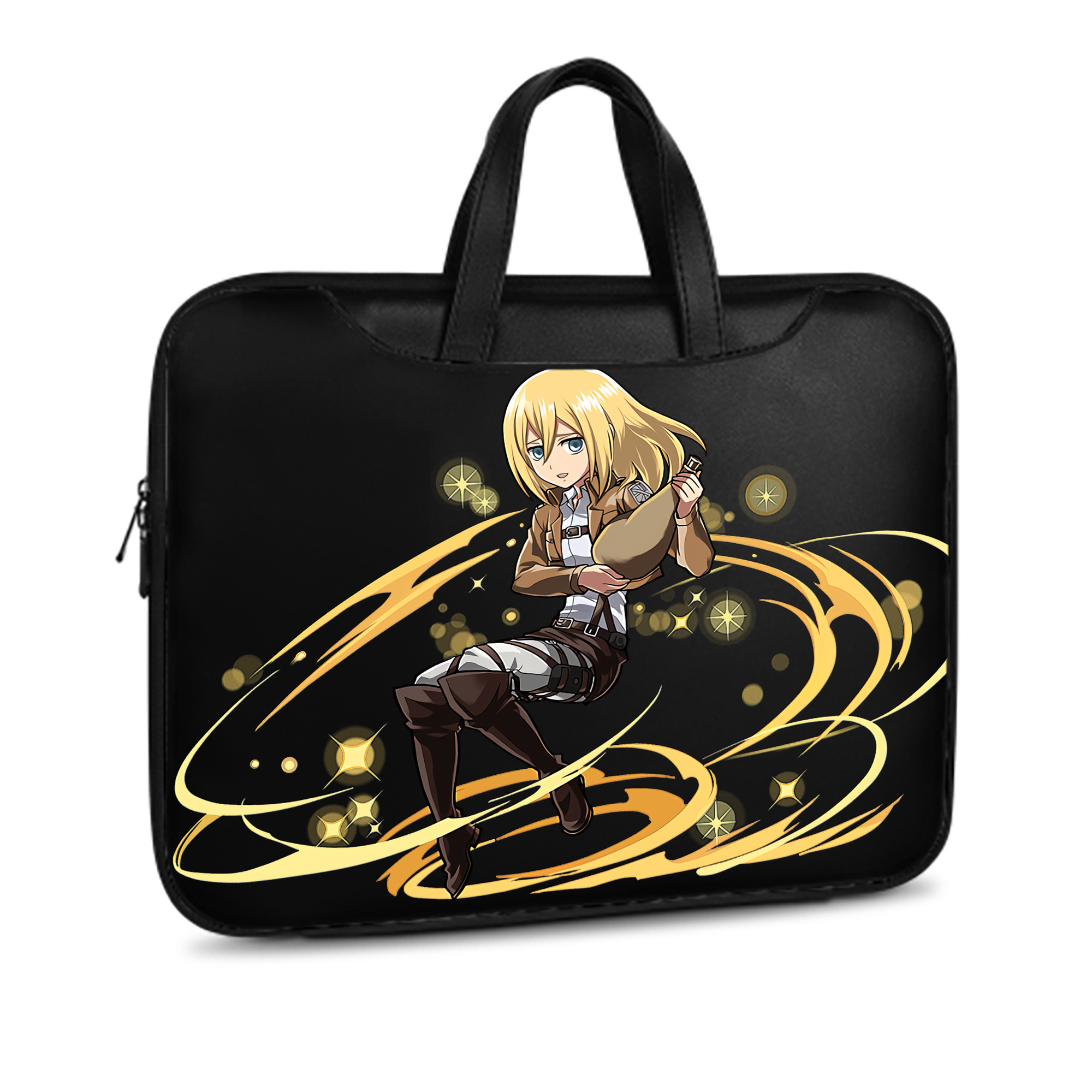 （画像用） 進撃の巨人 クリスタ·レンズ Attack on Titan Christa Lenz レザーラップトップバッグ　ノートパソコンケース