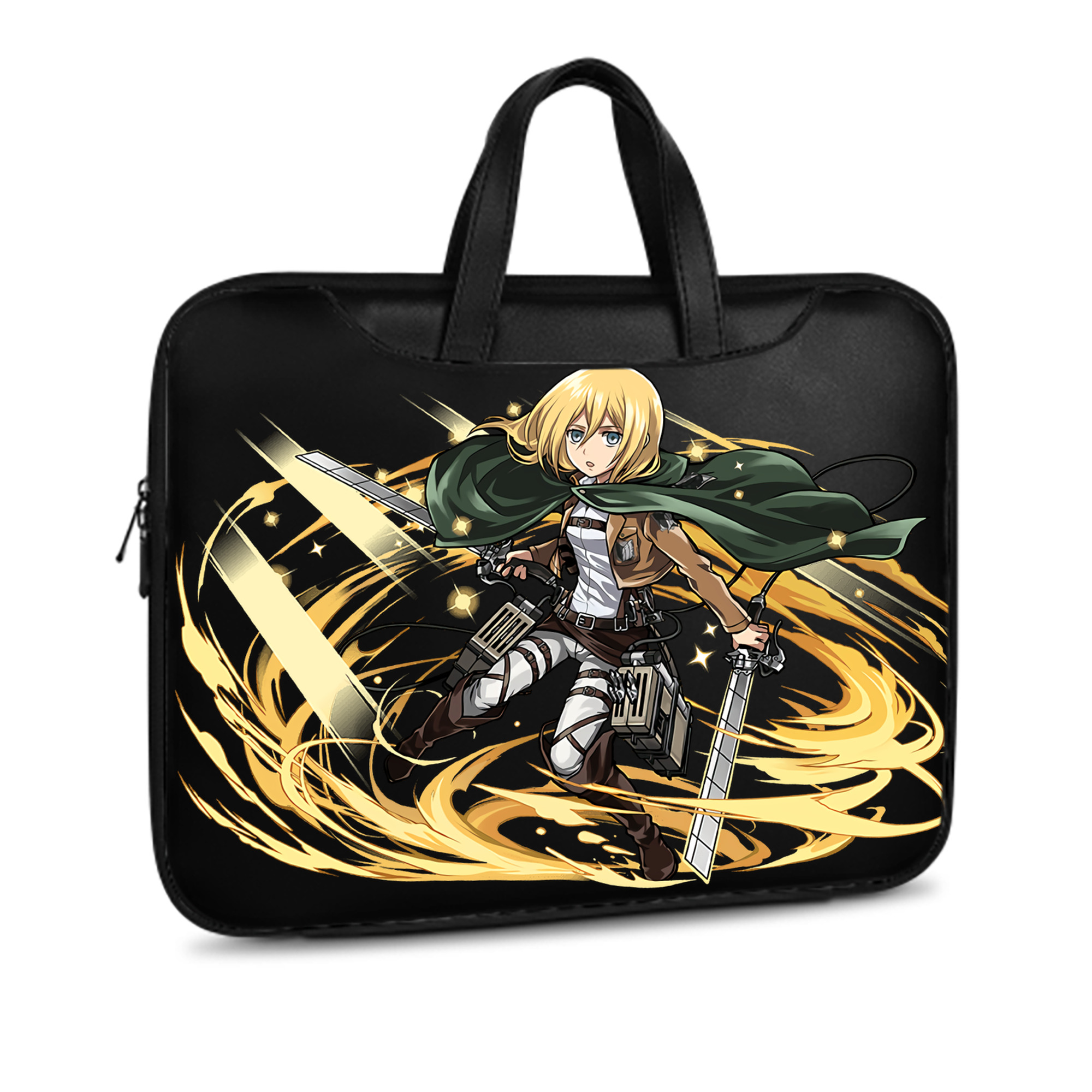 （画像用） 進撃の巨人 クリスタ·レンズ Attack on Titan Christa Lenz レザーラップトップバッグ　ノートパソコンケース