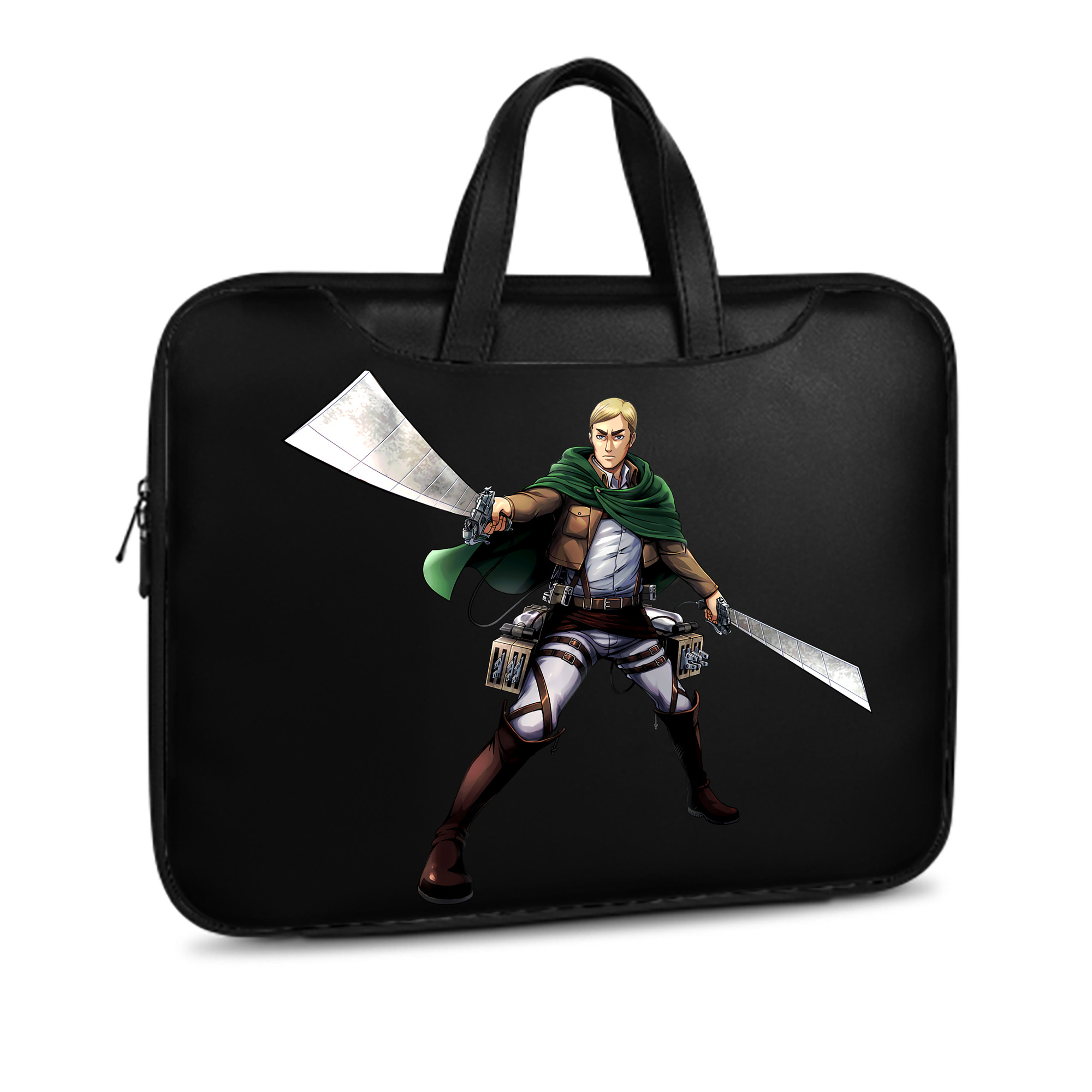 （画像用） 進撃の巨人 エルヴィン・スミス Attack on Titan Erwin Smith レザーラップトップバッグ　ノートパソコンケース