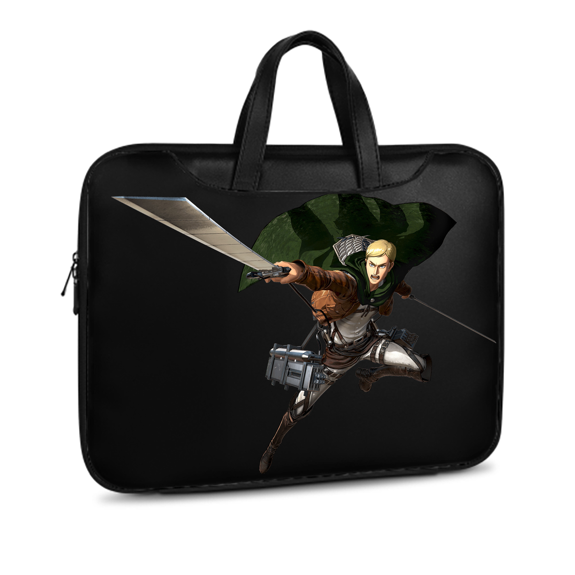 （画像用） 進撃の巨人 エルヴィン・スミス Attack on Titan Erwin Smith レザーラップトップバッグ　ノートパソコンケース