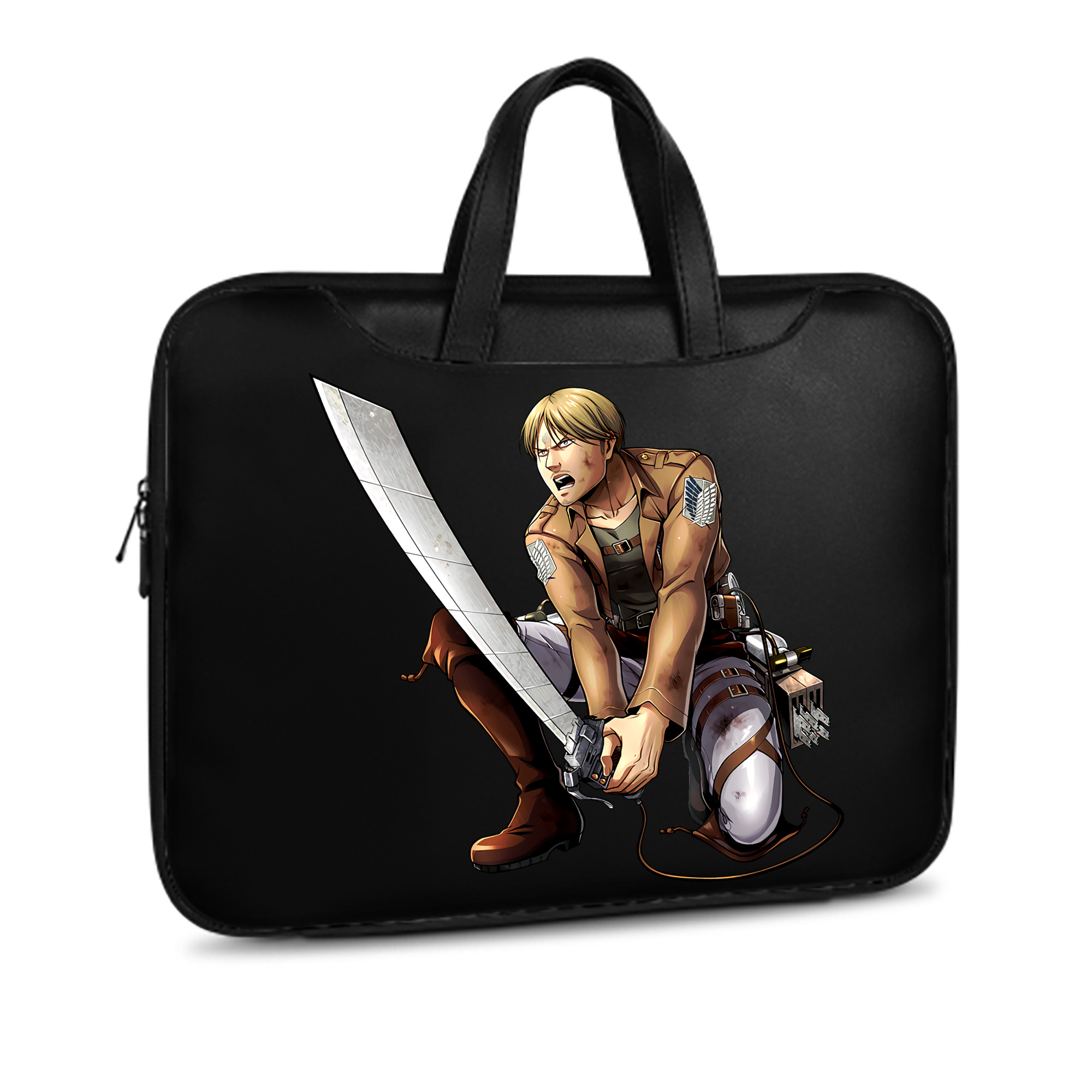 （画像用） 進撃の巨人 ミケ·ザカリアス Attack on Titan Mike Zakarius レザーラップトップバッグ　ノートパソコンケース