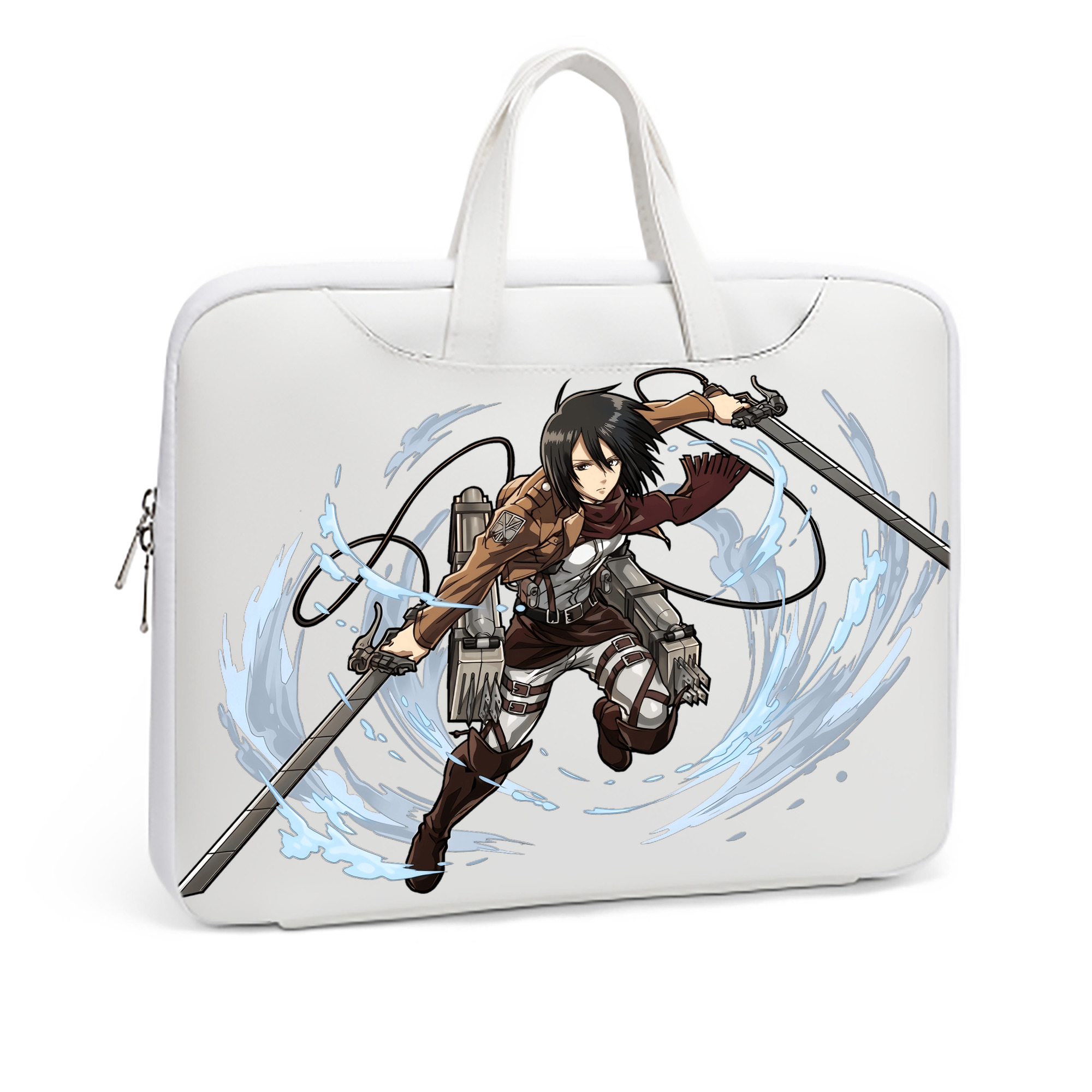 （画像用） 進撃の巨人 ミカサ·アッカーマン Attack on Titan Mikasa Ackerman レザーラップトップバッグ　ノートパソコンケース