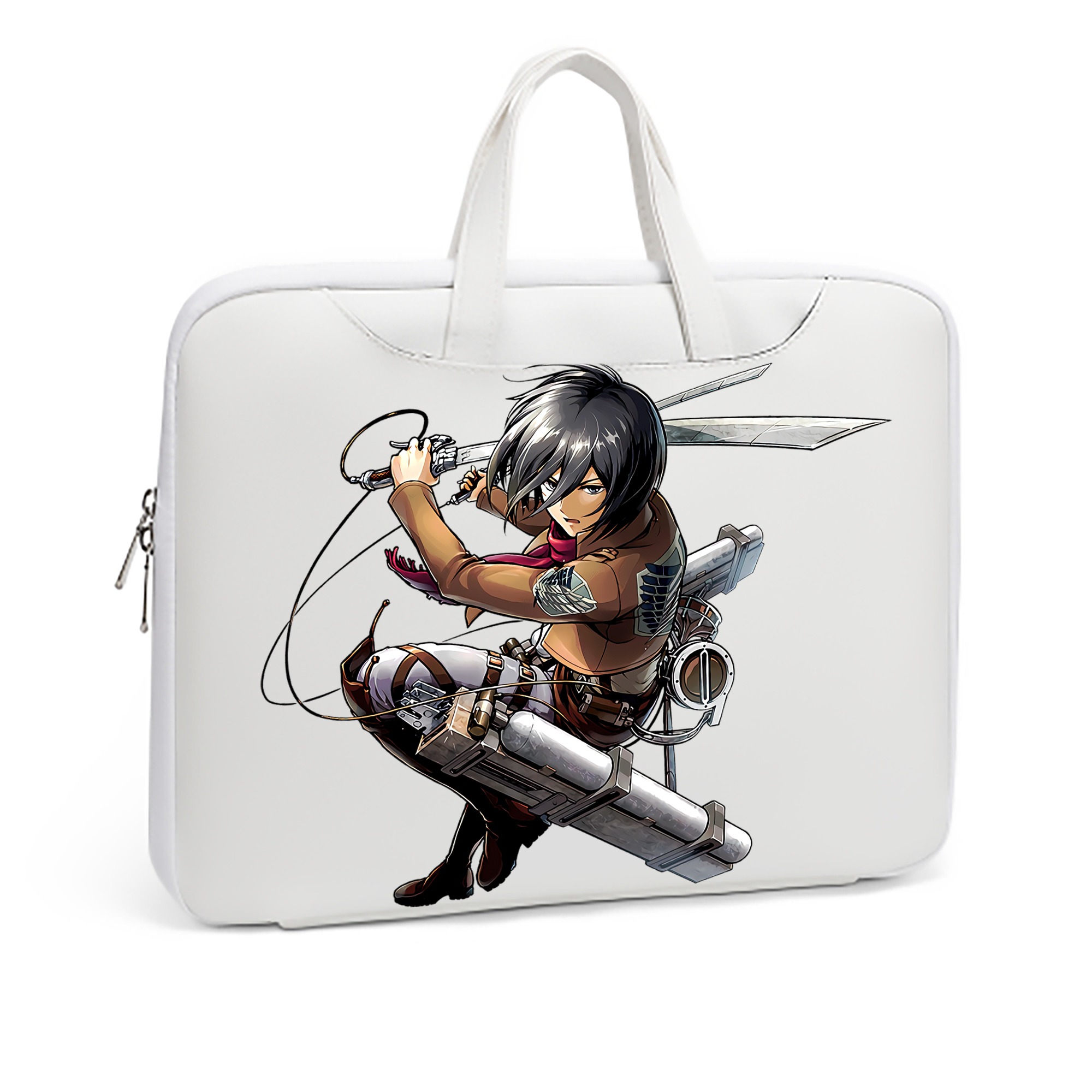 （画像用） 進撃の巨人 ミカサ·アッカーマン Attack on Titan Mikasa Ackerman レザーラップトップバッグ　ノートパソコンケース