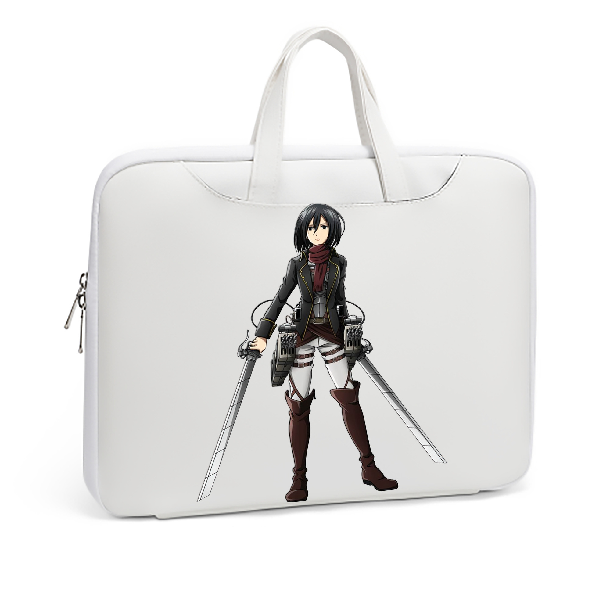 （画像用） 進撃の巨人 ミカサ·アッカーマン Attack on Titan Mikasa Ackerman レザーラップトップバッグ　ノートパソコンケース