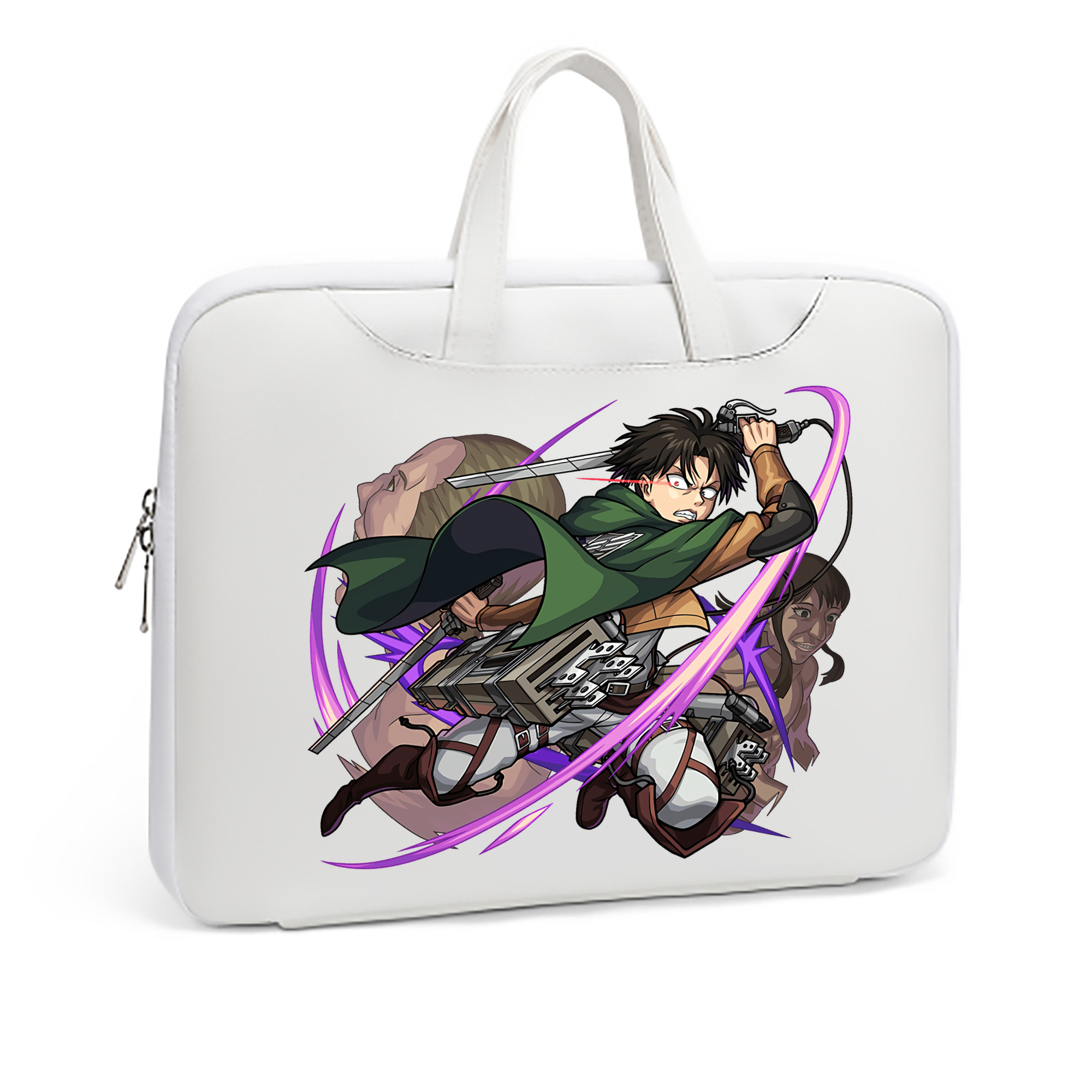 （画像用） 進撃の巨人 リヴァイ·アッカーマン Attack on Titan Levi Ackerman レザーラップトップバッグ　ノートパソコンケース