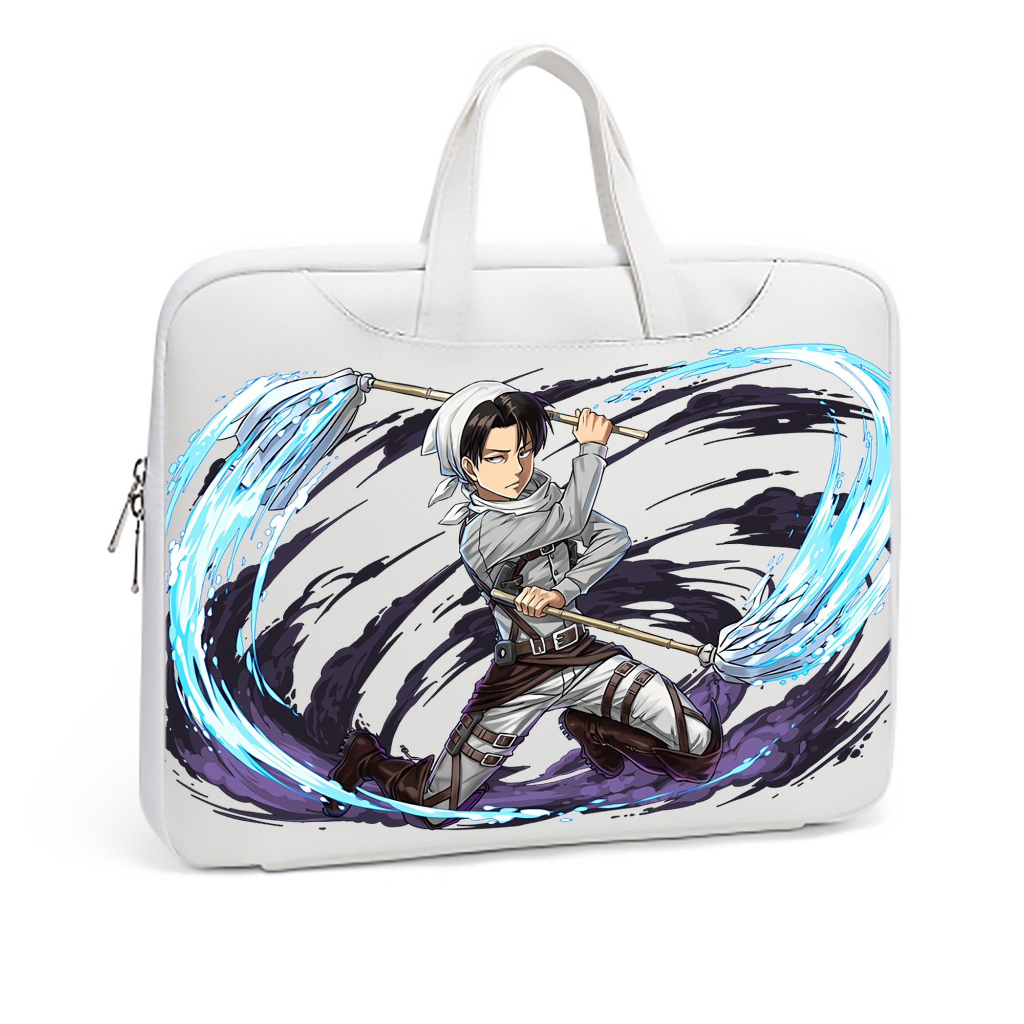 （画像用） 進撃の巨人 リヴァイ·アッカーマン Attack on Titan Levi Ackerman レザーラップトップバッグ　ノートパソコンケース