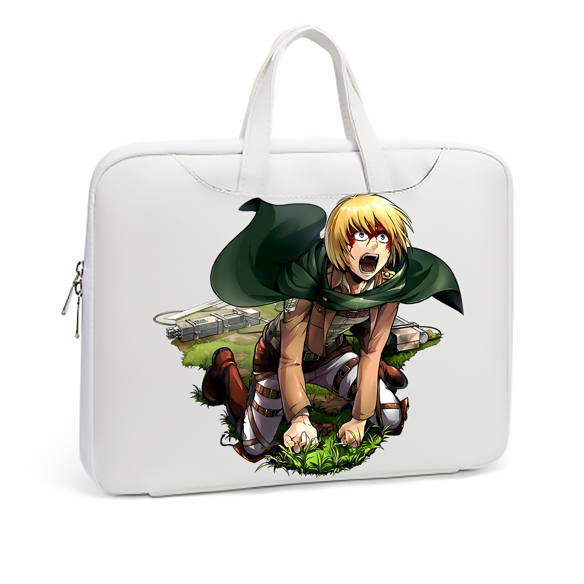 （画像用） 進撃の巨人 アルミン·アルレルト Attack on Titan Armin Arlert レザーラップトップバッグ　ノートパソコンケース