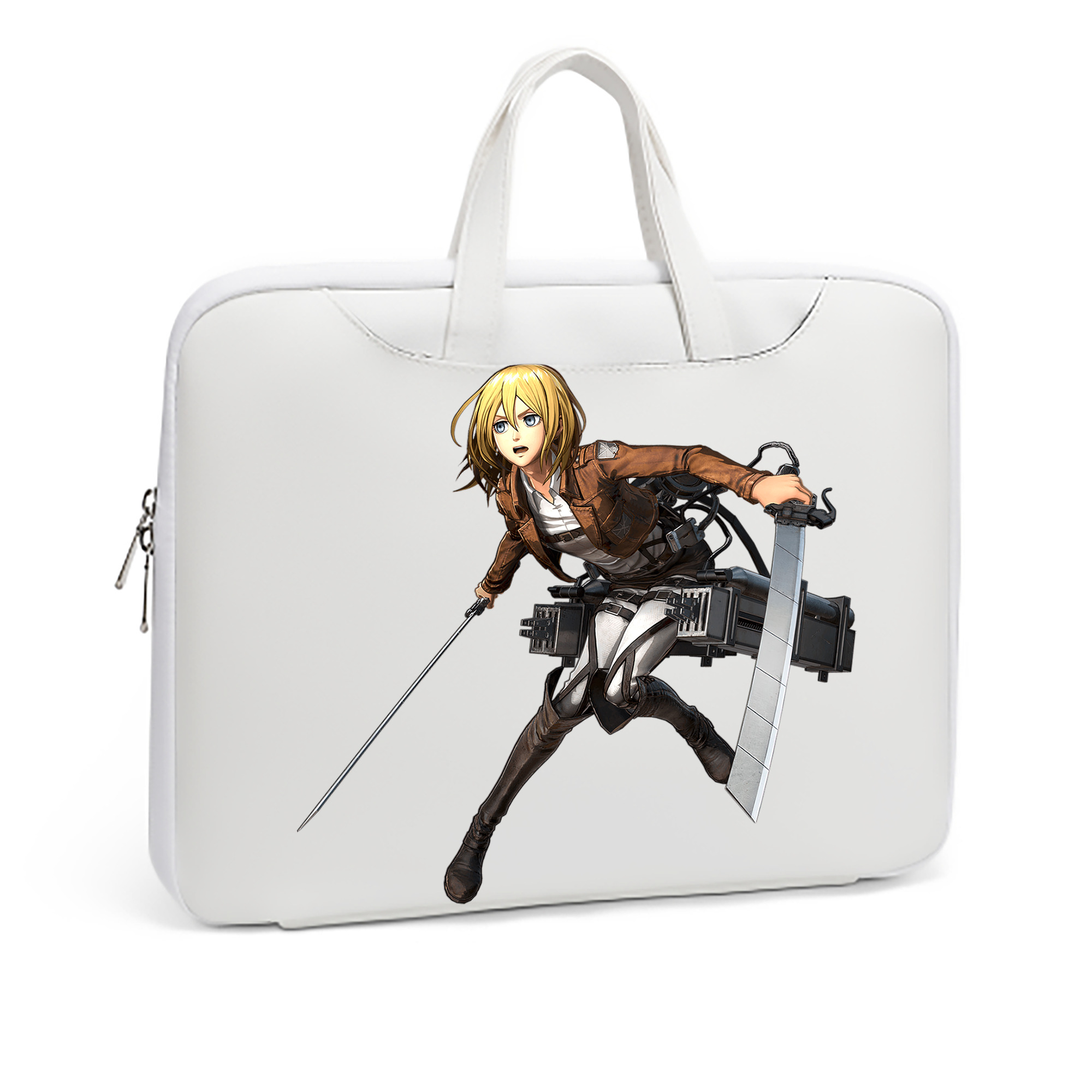 （画像用） 進撃の巨人 クリスタ·レンズ Attack on Titan Christa Lenz レザーラップトップバッグ　ノートパソコンケース