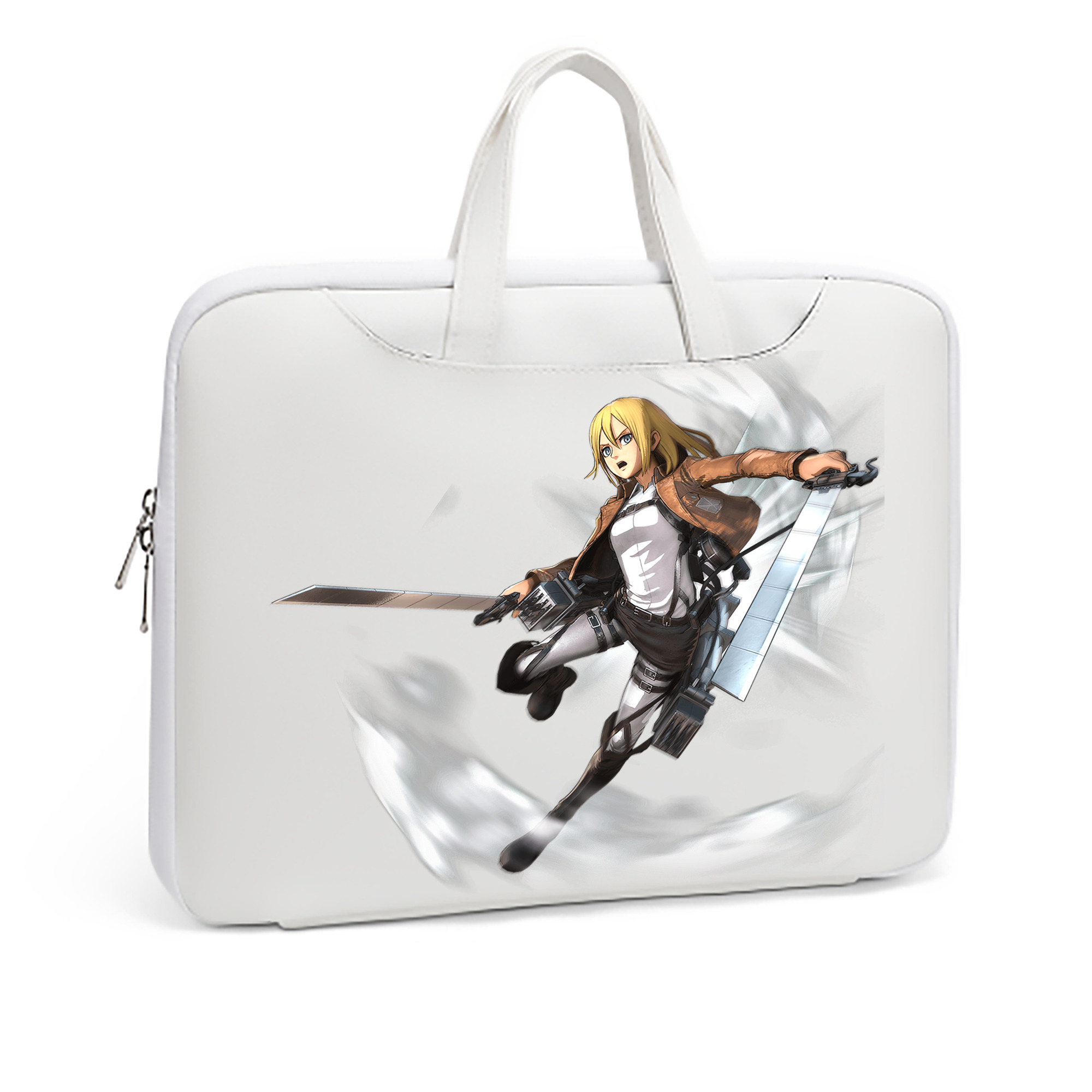 （画像用） 進撃の巨人 クリスタ·レンズ Attack on Titan Christa Lenz レザーラップトップバッグ　ノートパソコンケース