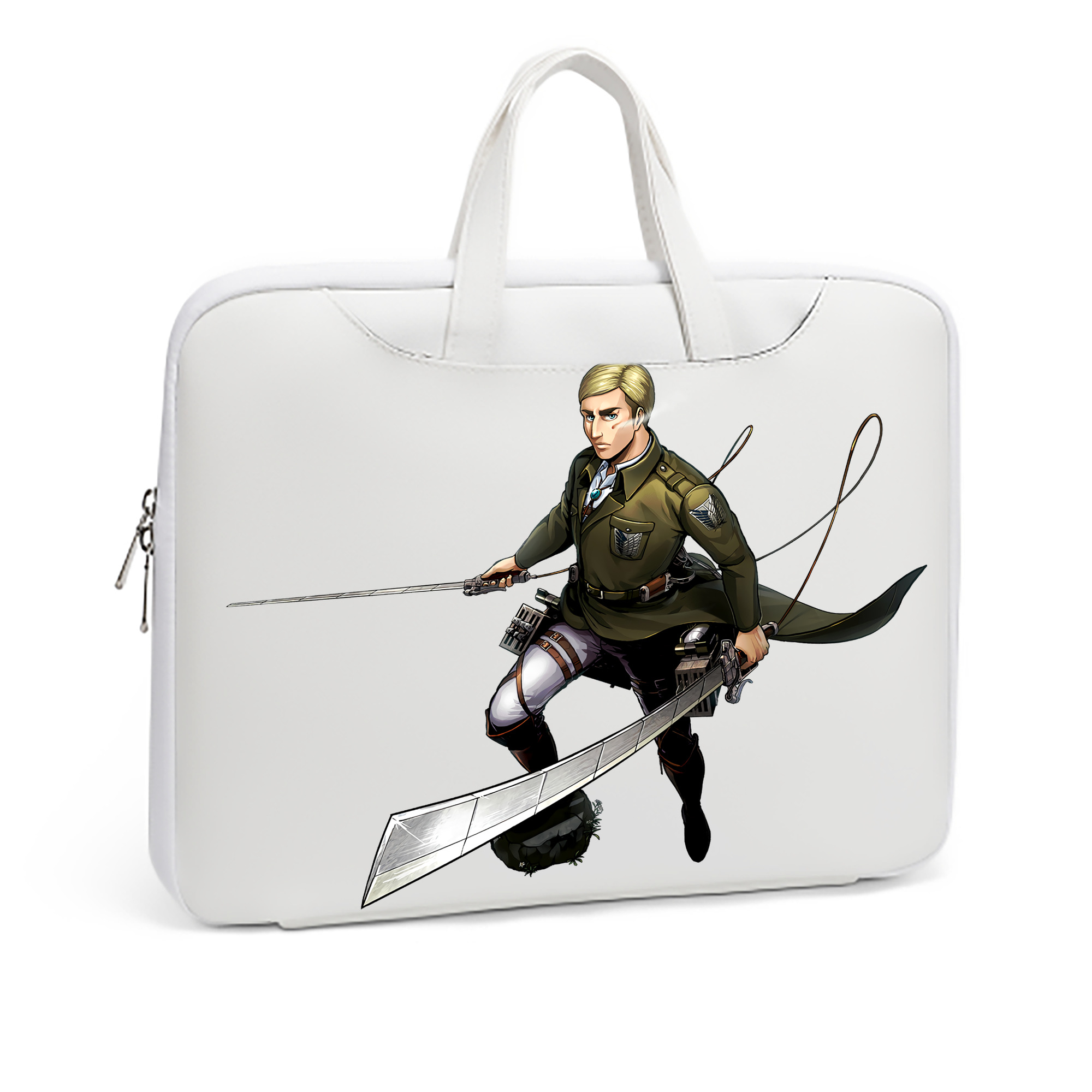 （画像用） 進撃の巨人 エルヴィン・スミス Attack on Titan Erwin Smith レザーラップトップバッグ　ノートパソコンケース
