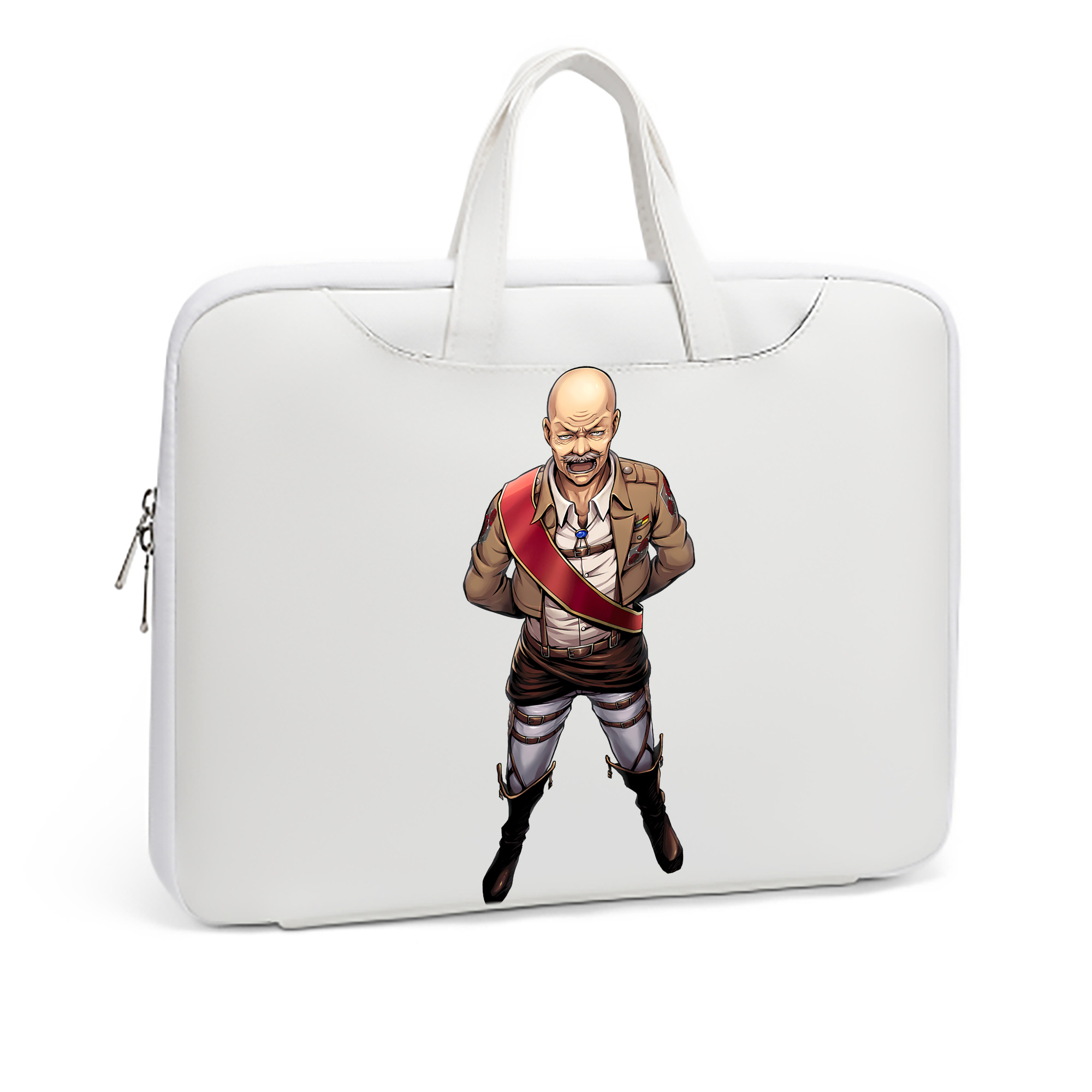 （画像用） 進撃の巨人 ドット·ピクシス Attack on Titan Dot Pixis レザーラップトップバッグ　ノートパソコンケース