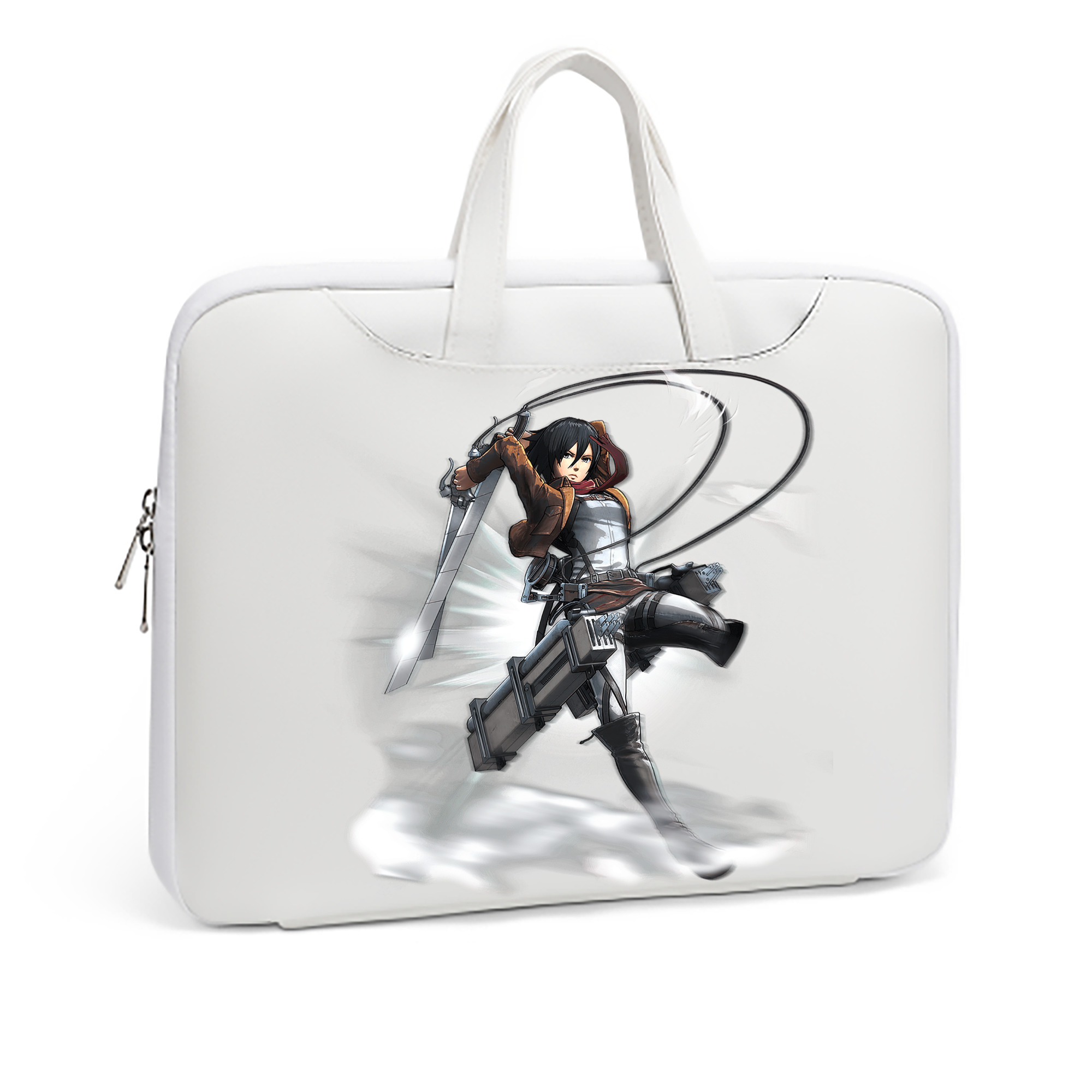 （画像用） 進撃の巨人 ミカサ·アッカーマン Attack on Titan Mikasa Ackerman レザーラップトップバッグ　ノートパソコンケース